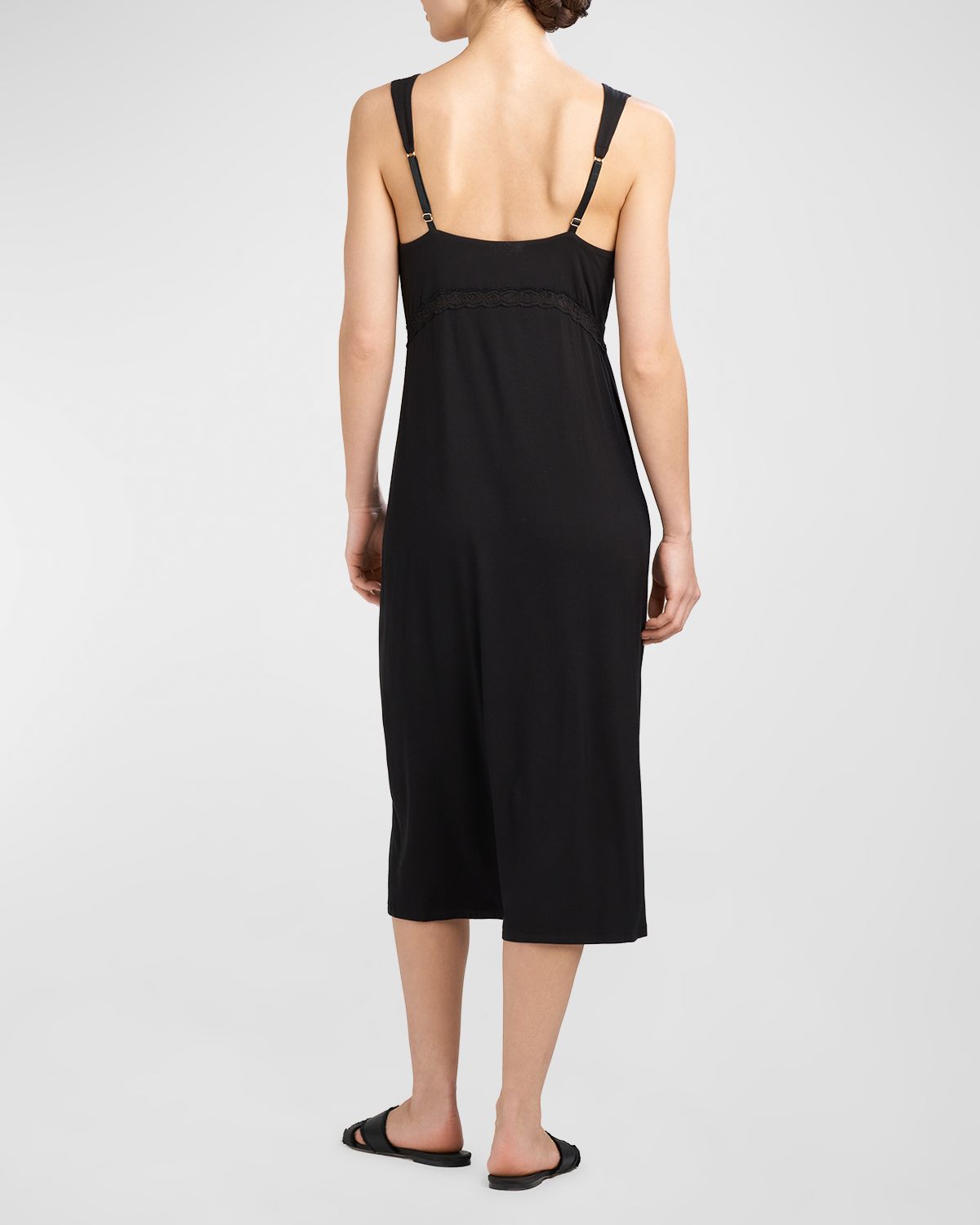 Natori Feathers Essentials Lace-Trim Jersey Nightgown | Thumbnail 2