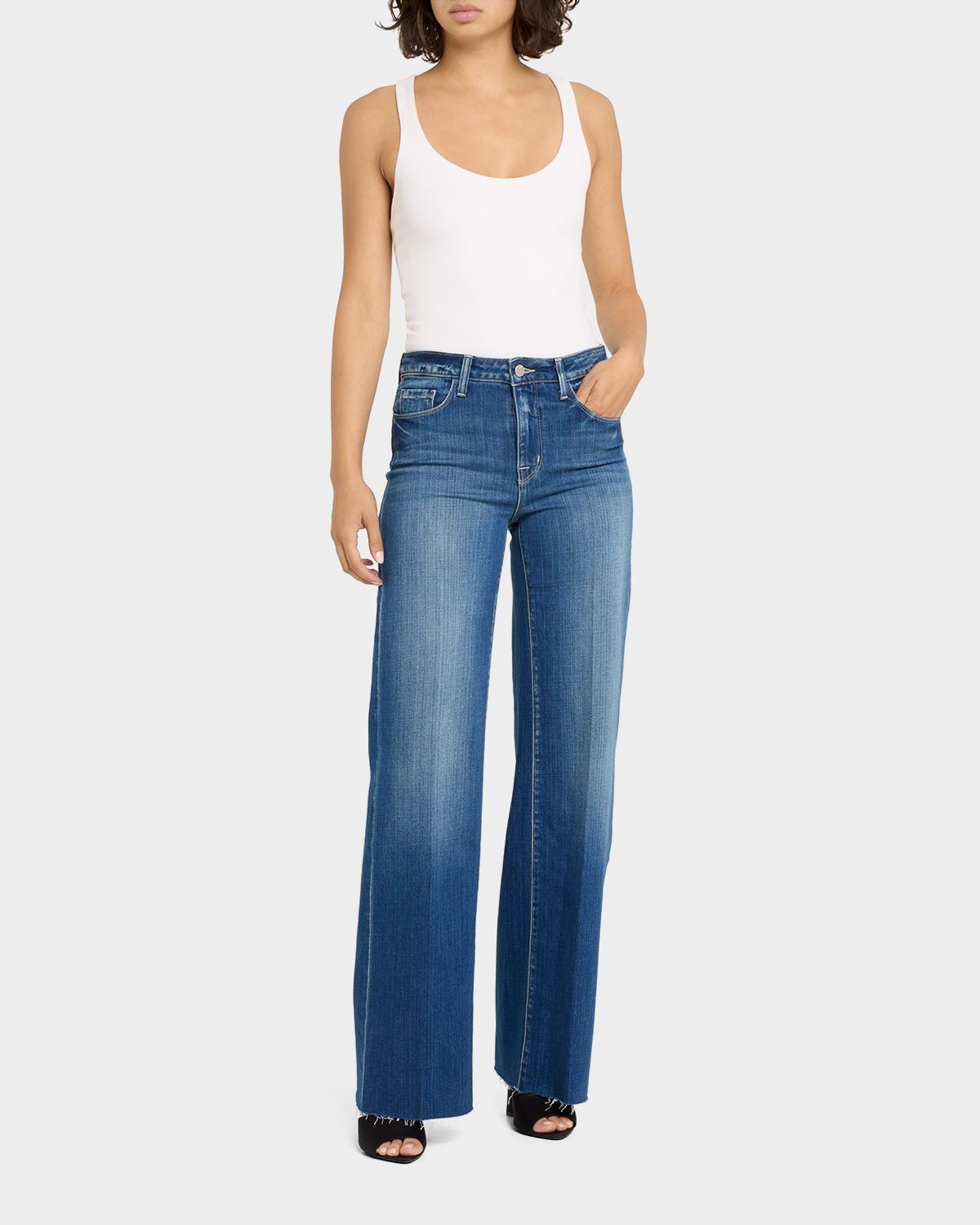 L 'Agence Scottie High Rise Wide-Leg Jeans