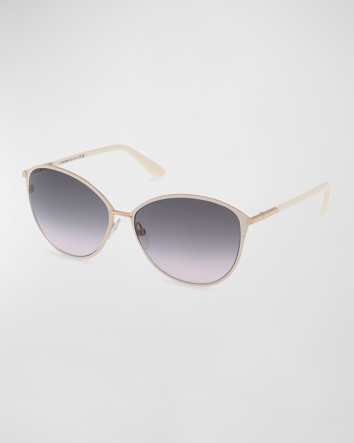 TOM FORD Penelope Gradient Acetate & Metal Round Sunglasses | Thumbnail 6