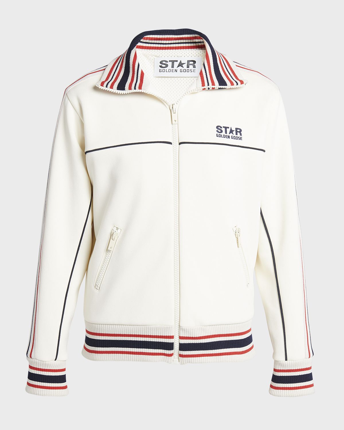 Golden Goose Star Zip-Front Logo Track Jacket