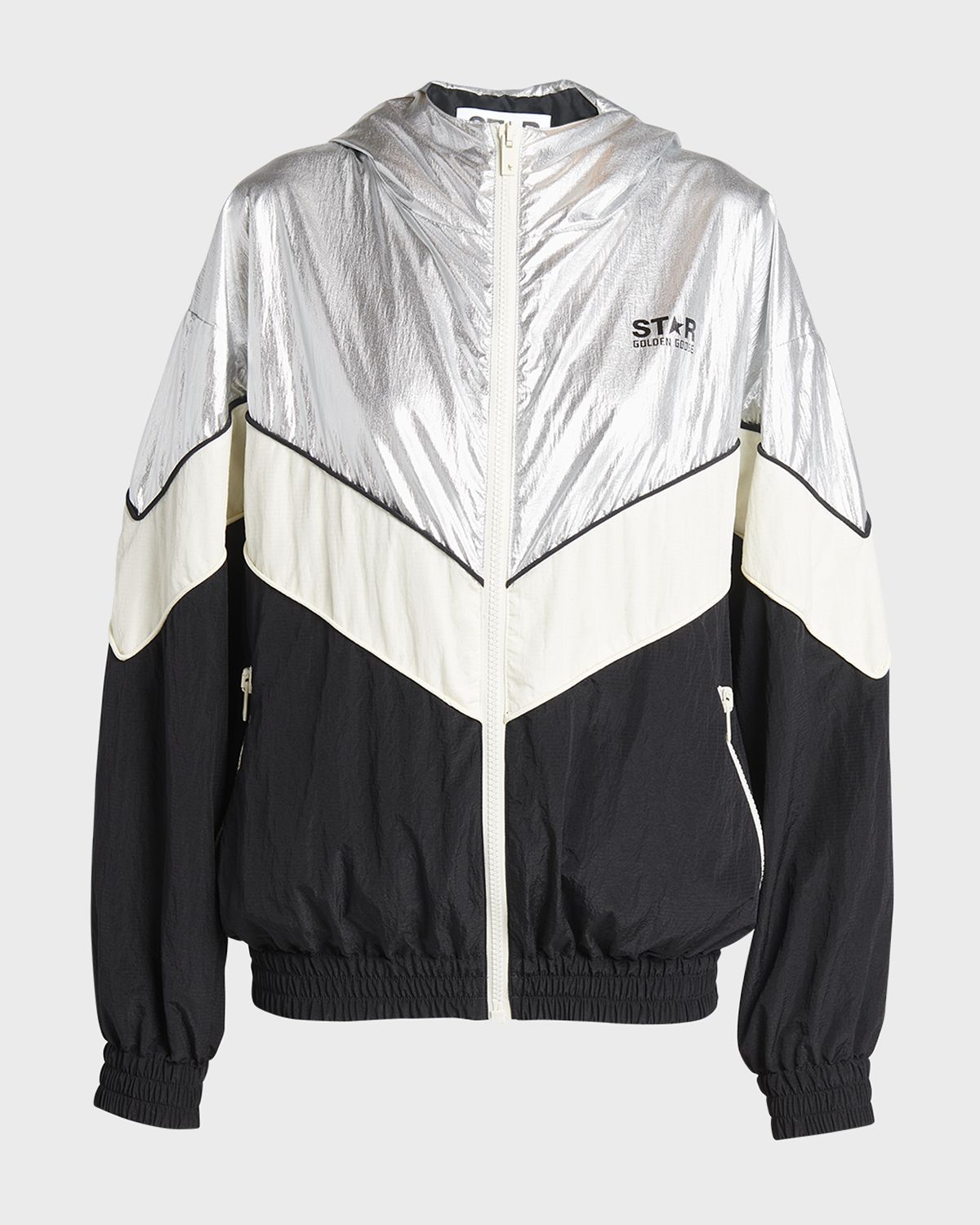 Golden Goose Star Metallic Patchwork Windbreaker