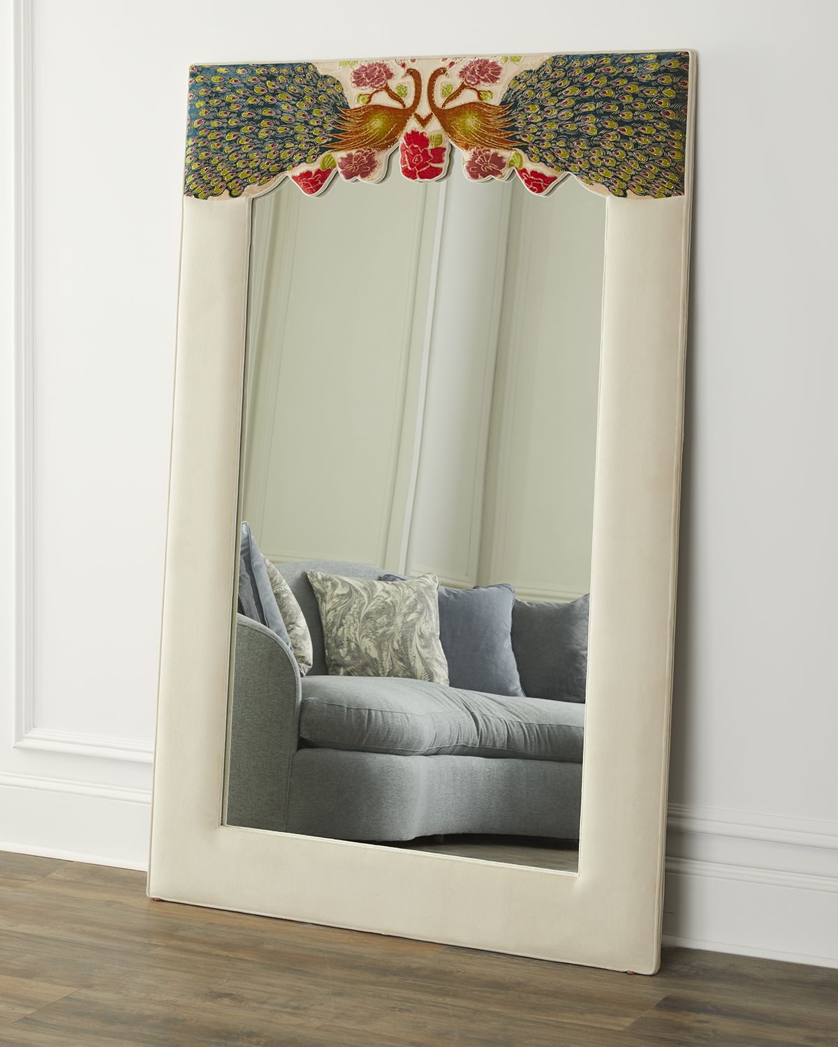 Haute House Peacock Floor Mirror, Cream | Thumbnail 5