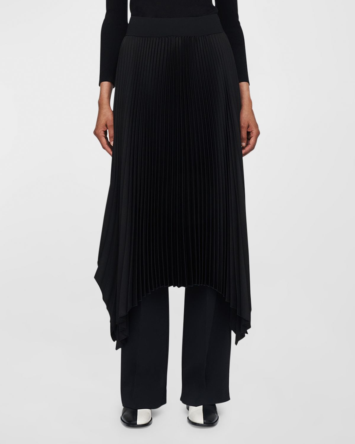Joseph Ade Pleated Handkerchief Midi Skirt