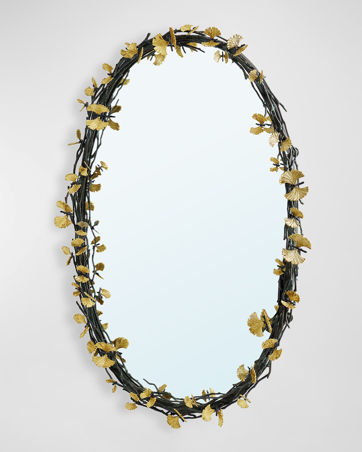 Michael Aram Butterfly Ginkgo Oval Wall Mirror - 39" | Thumbnail 4