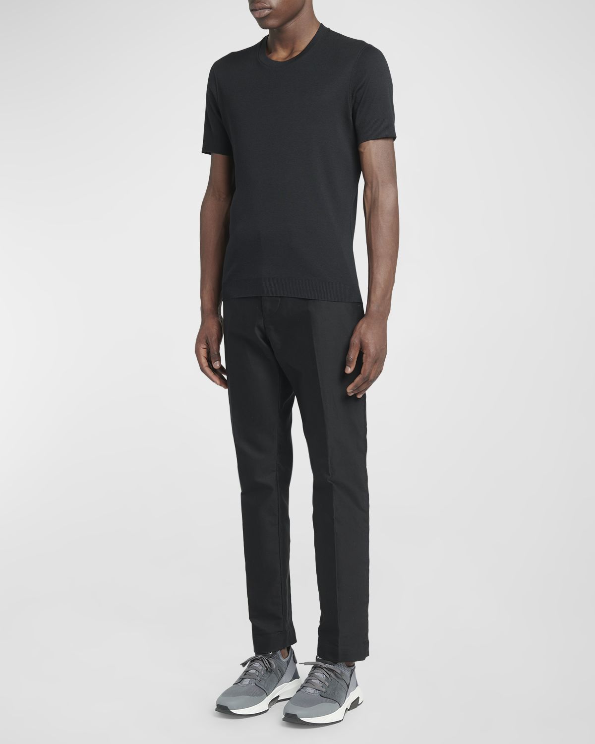 TOM FORD Men 's Short-Sleeve Crewneck Sweater