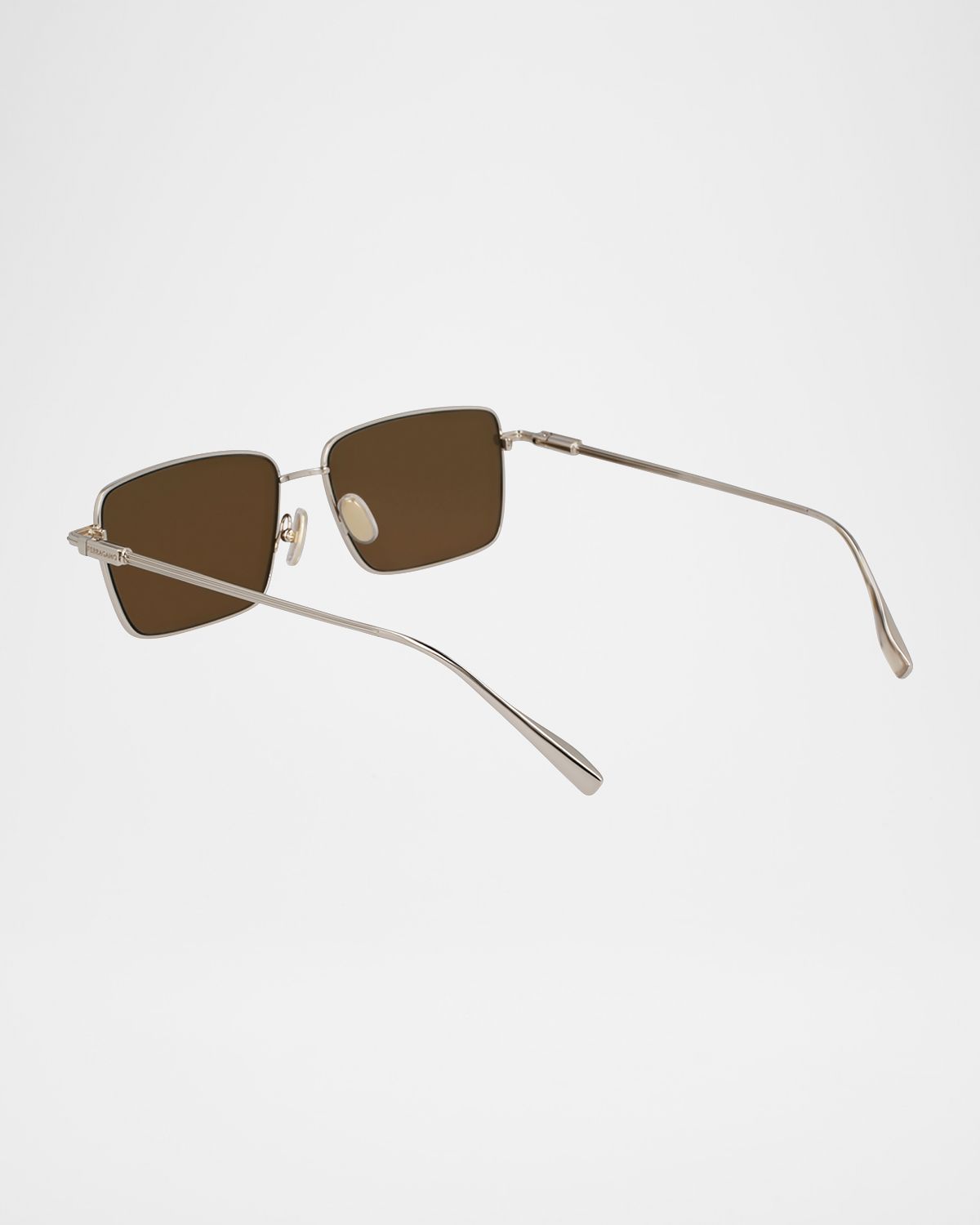 Ferragamo Men 's Gancini Evolution Metal Rectangle Sunglasses