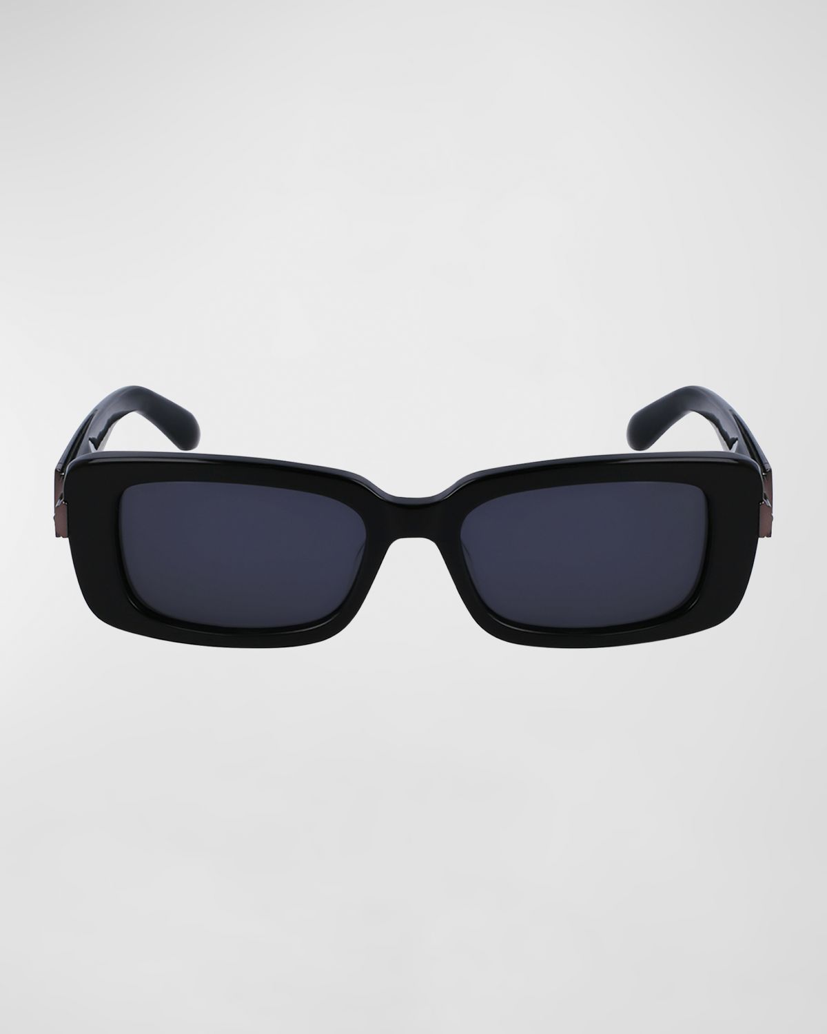 Ferragamo Gancini Evolution Acetate & Metal Rectangle Sunglasses | Thumbnail 6