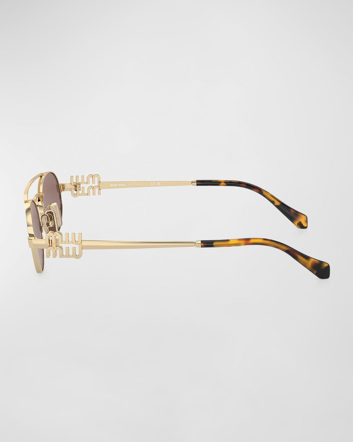 Miu Miu Logo Metal Aviator Sunglasses