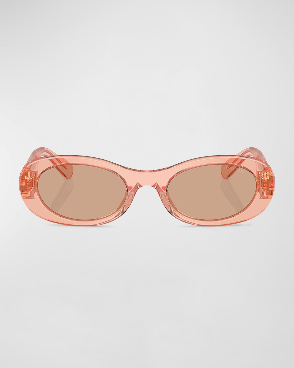 Miu Miu Logo Acetate Oval Sunglasses | Thumbnail 5