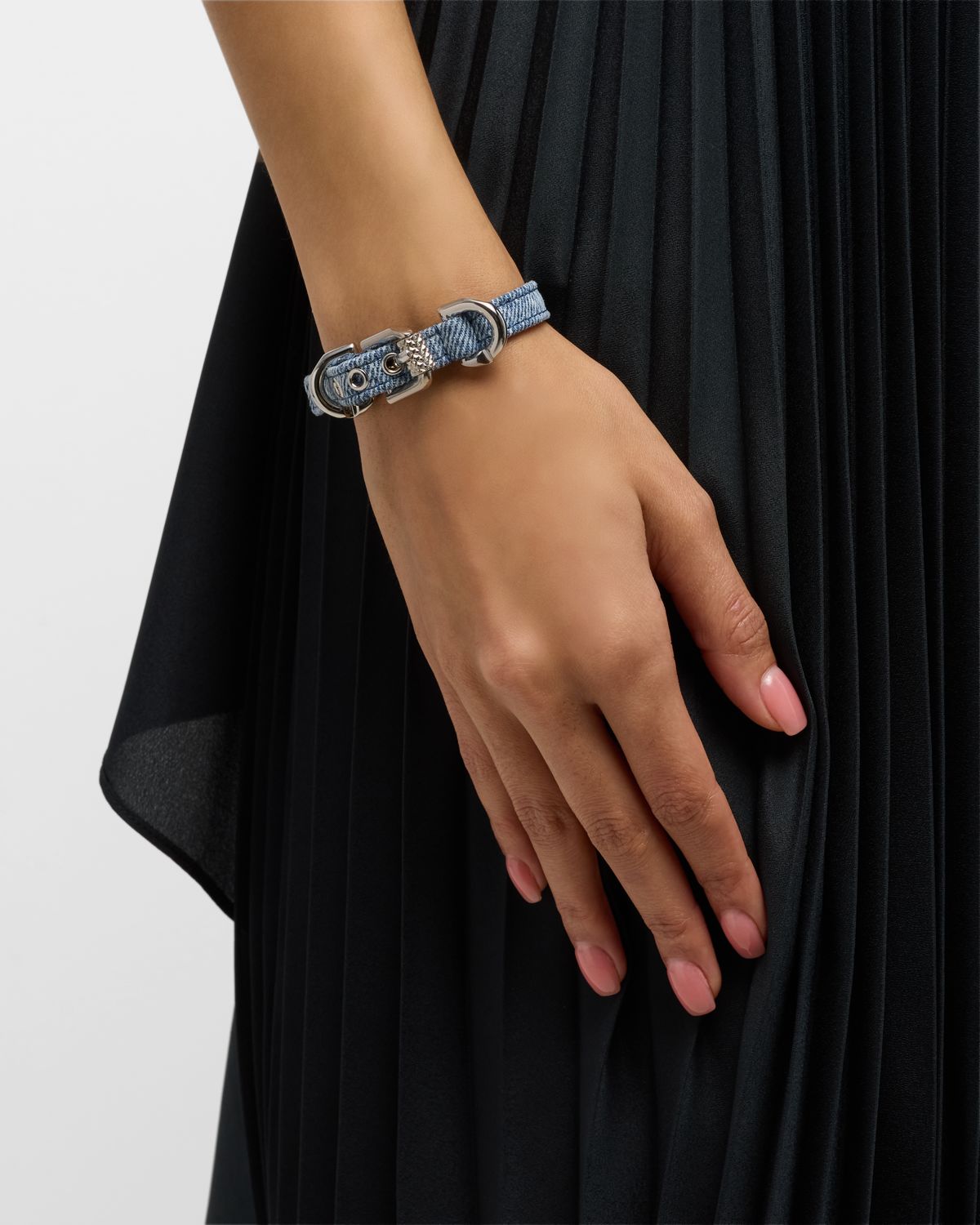 Givenchy Voyou Denim Silver Bracelet