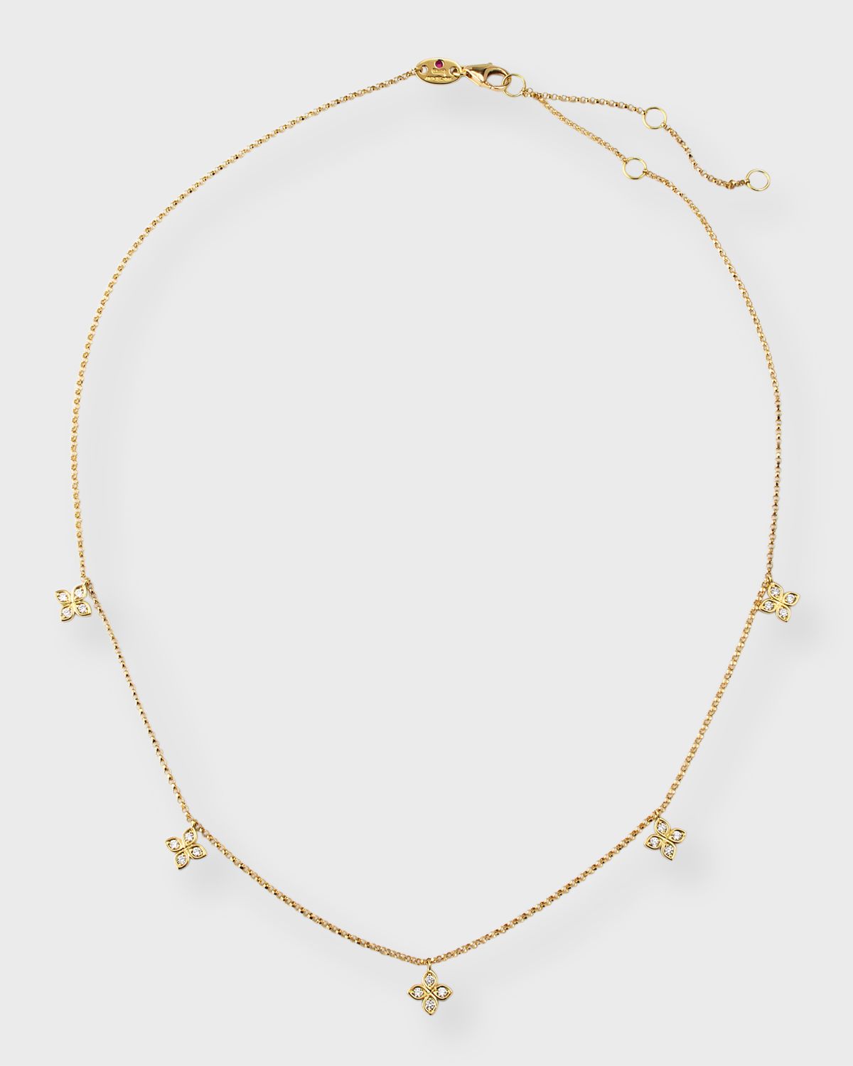 Roberto Coin Love In Verona 18K Diamond Station Necklace