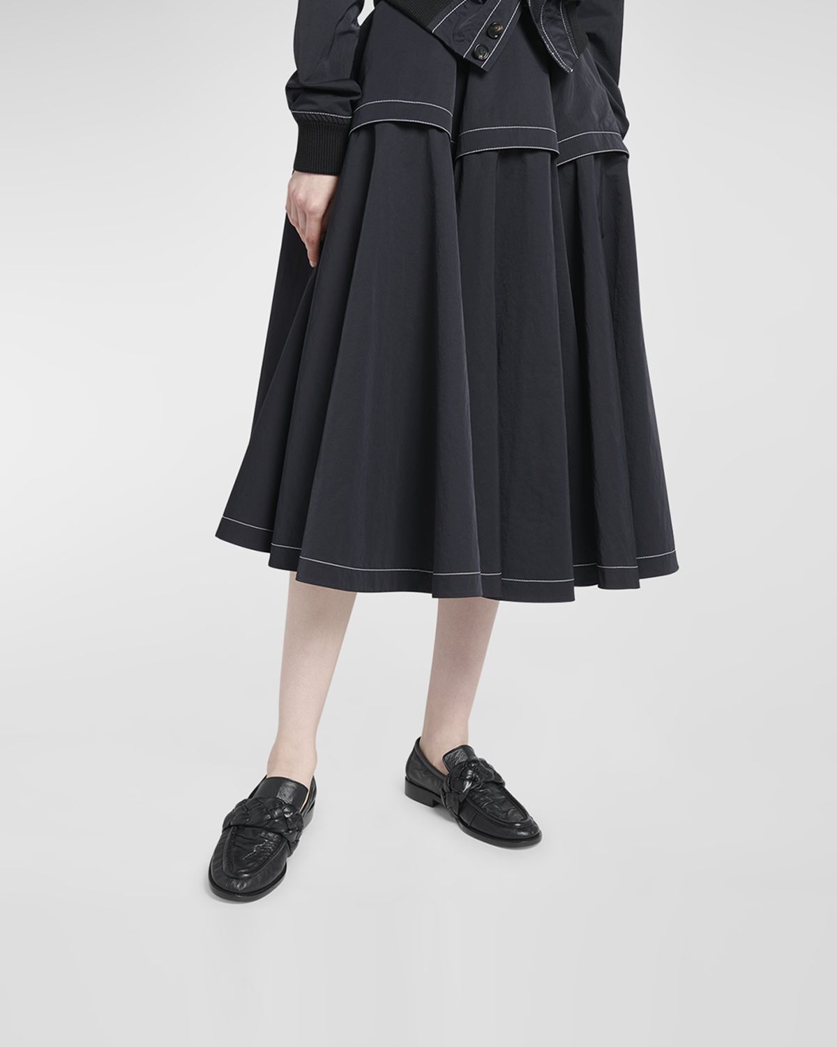 Bottega Veneta Astair Leather Braid Slip-On Loafers