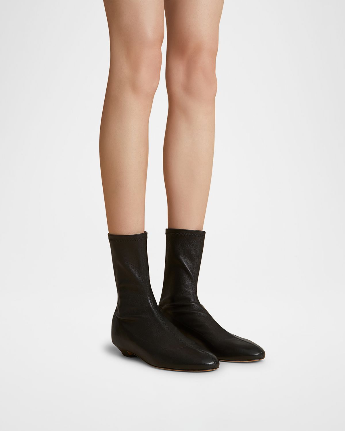 Khaite Apollo Leather Zip Ankle Boots