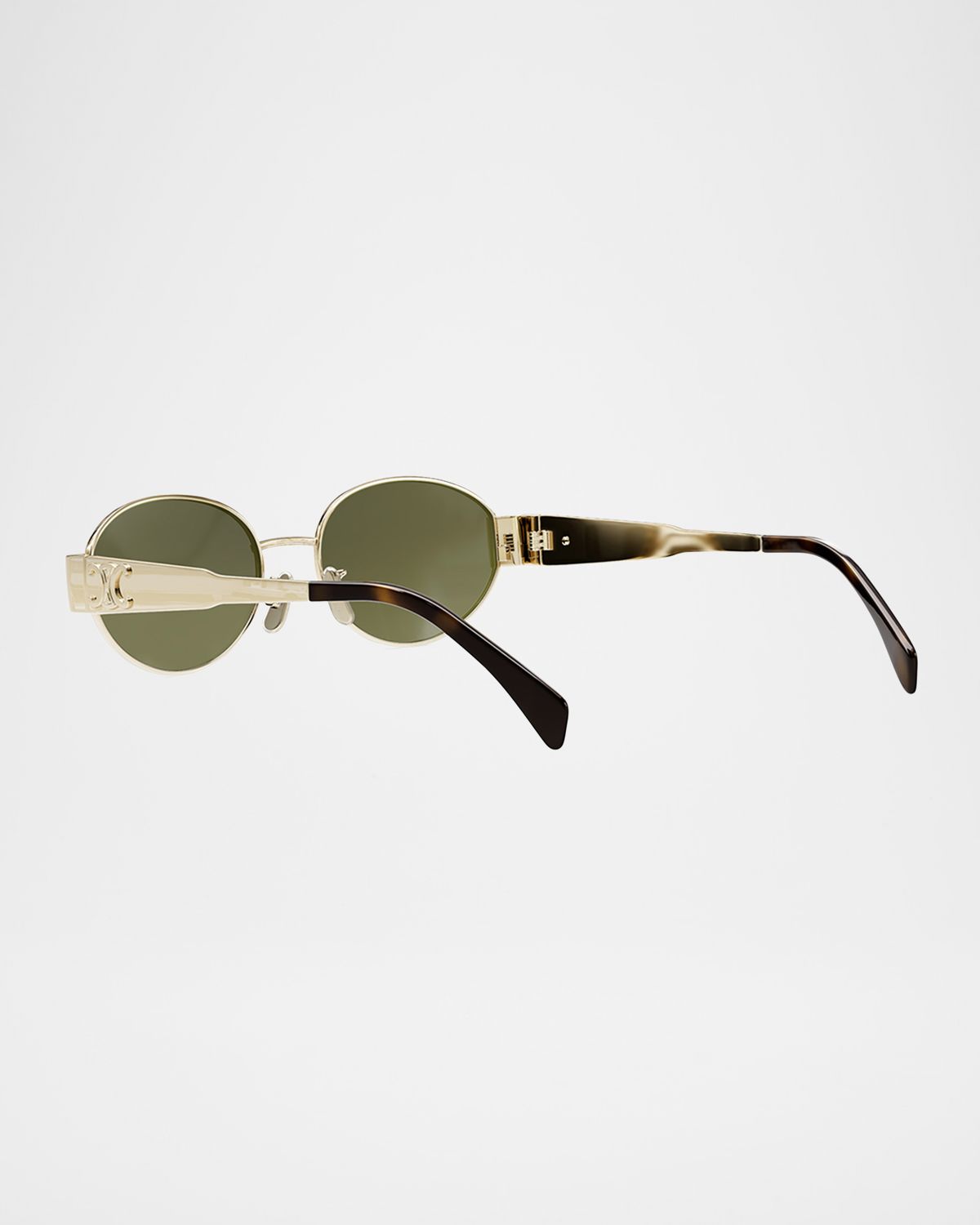 Celine Men 's Triomphe Metal Oval Sunglasses