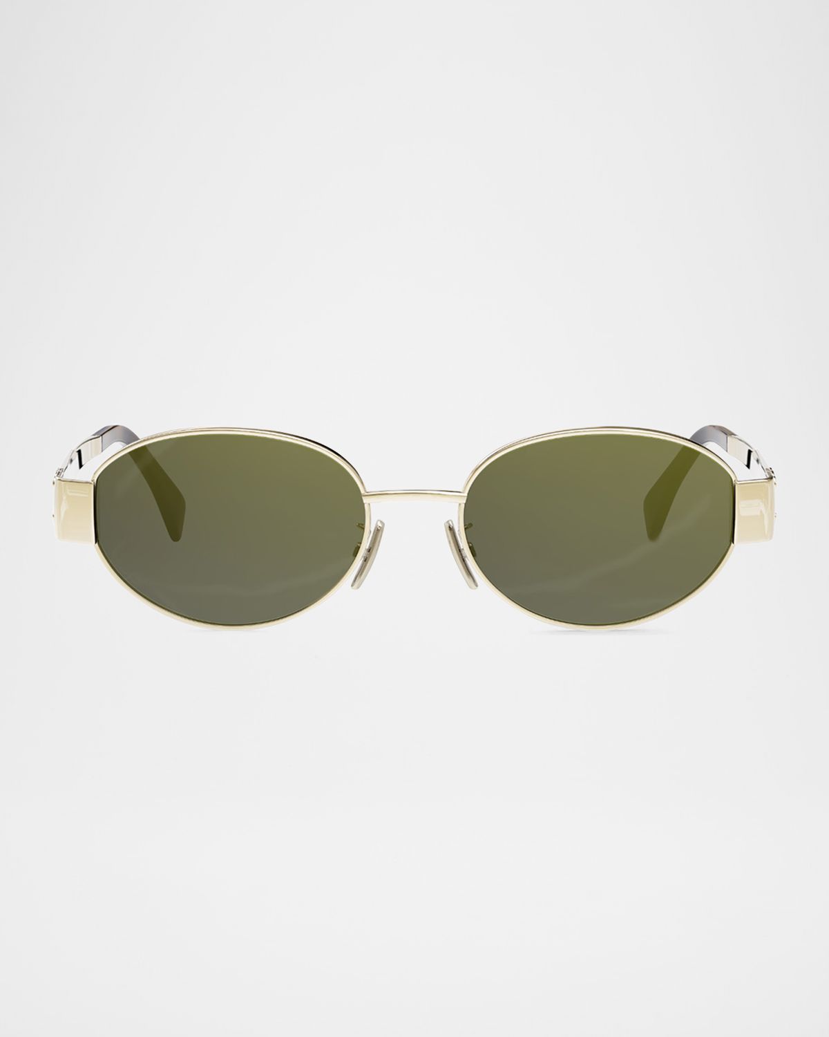 Celine Men 's Triomphe Metal Oval Sunglasses