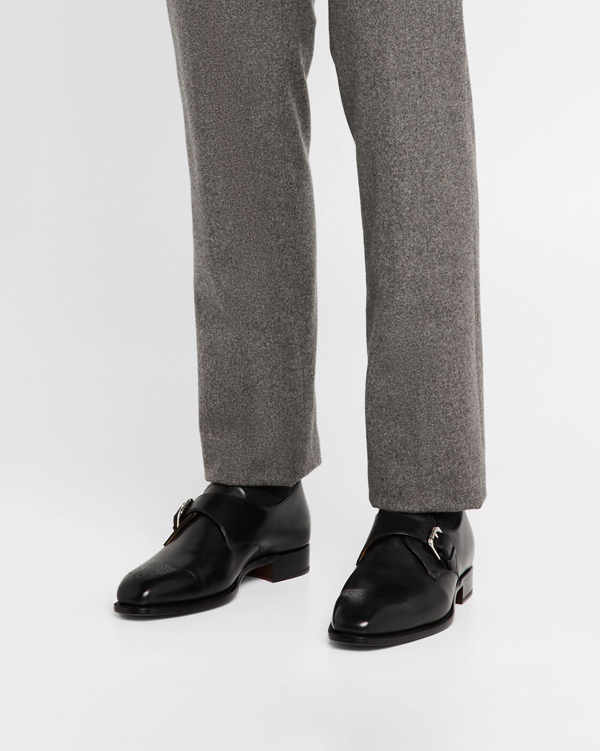 Ralph Lauren Purple Label Men 's Darnell II Leather Monk-Strap Loafers