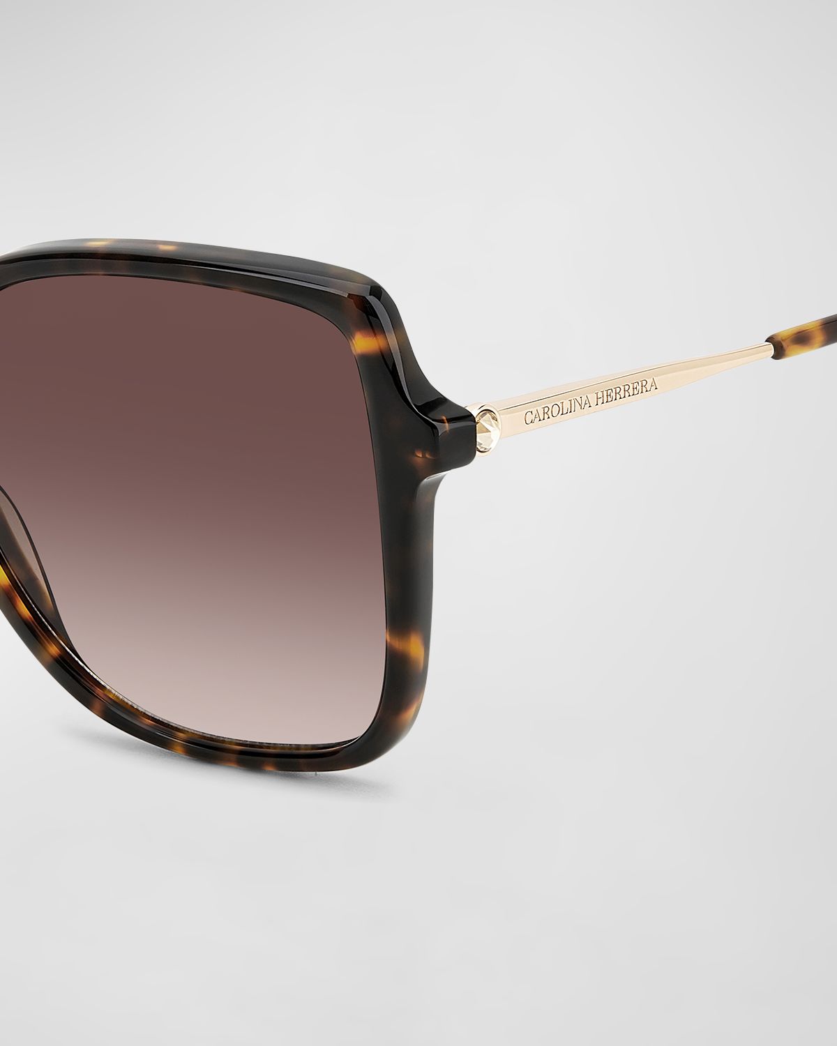 Carolina Herrera Embellished Acetate & Metal Butterfly Sunglasses