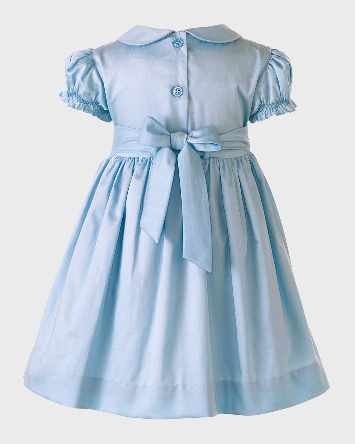 Rachel Riley Girl 's Rose Smocked Dress, Size 6M-24M