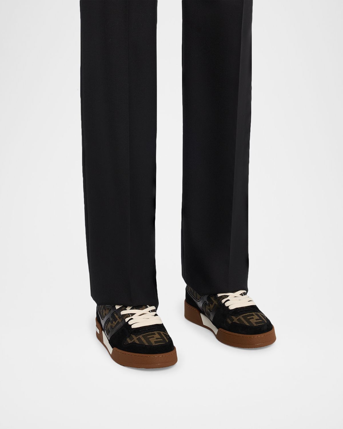 Fendi Match FF Jacquard Low-Top Sneakers