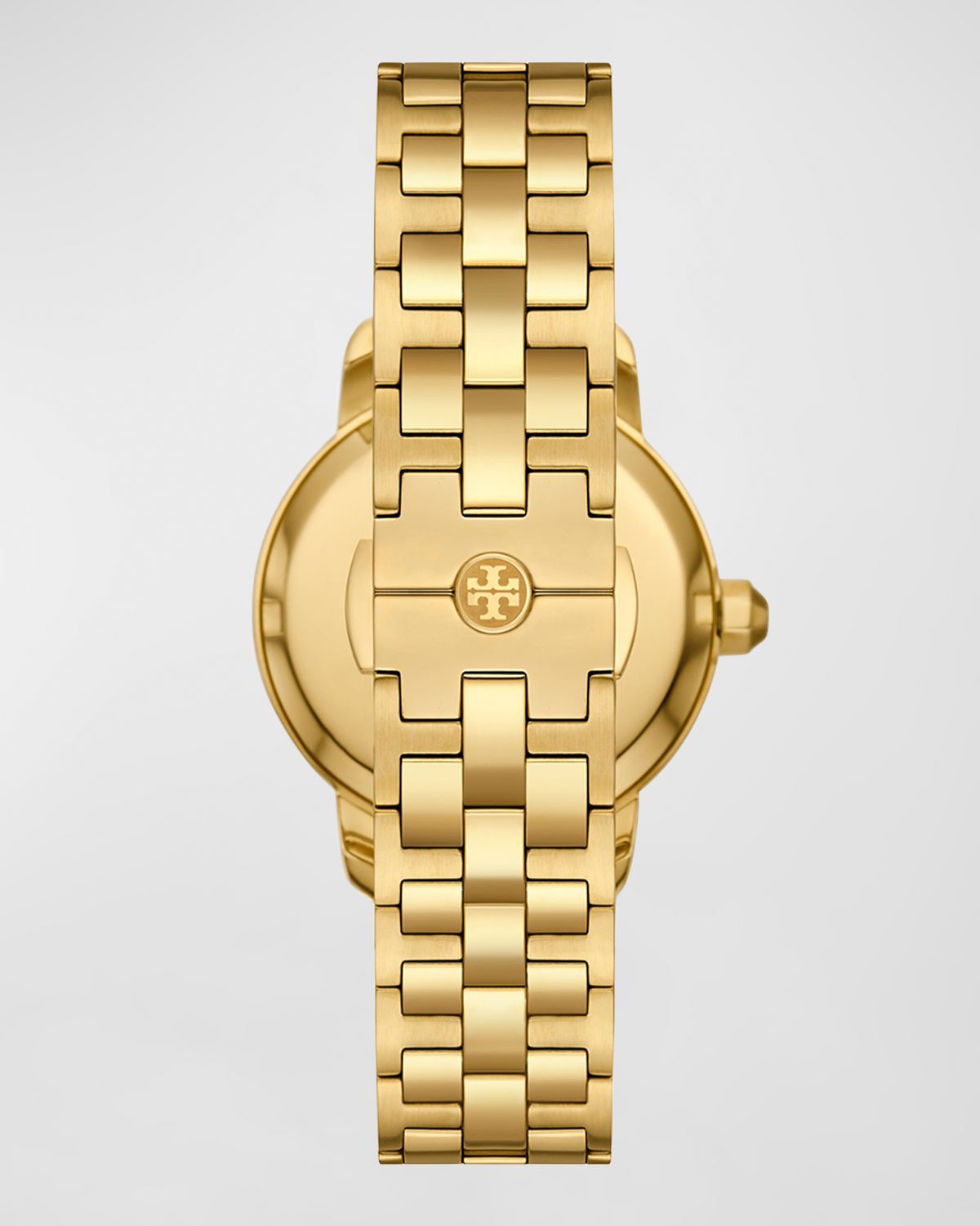 Tory Burch The Tory Three Hand Gold Tone Stainless Steel Watch, White