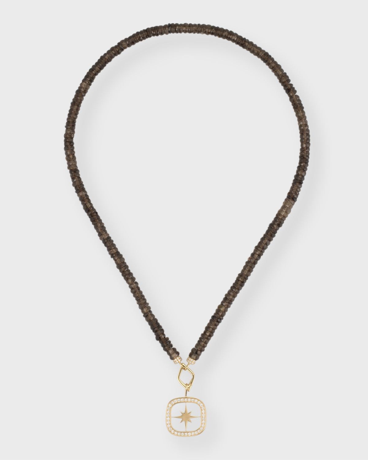 Sydney Evan 14K Yellow Gold XL Starburst Combo Beaded Pendant Necklace