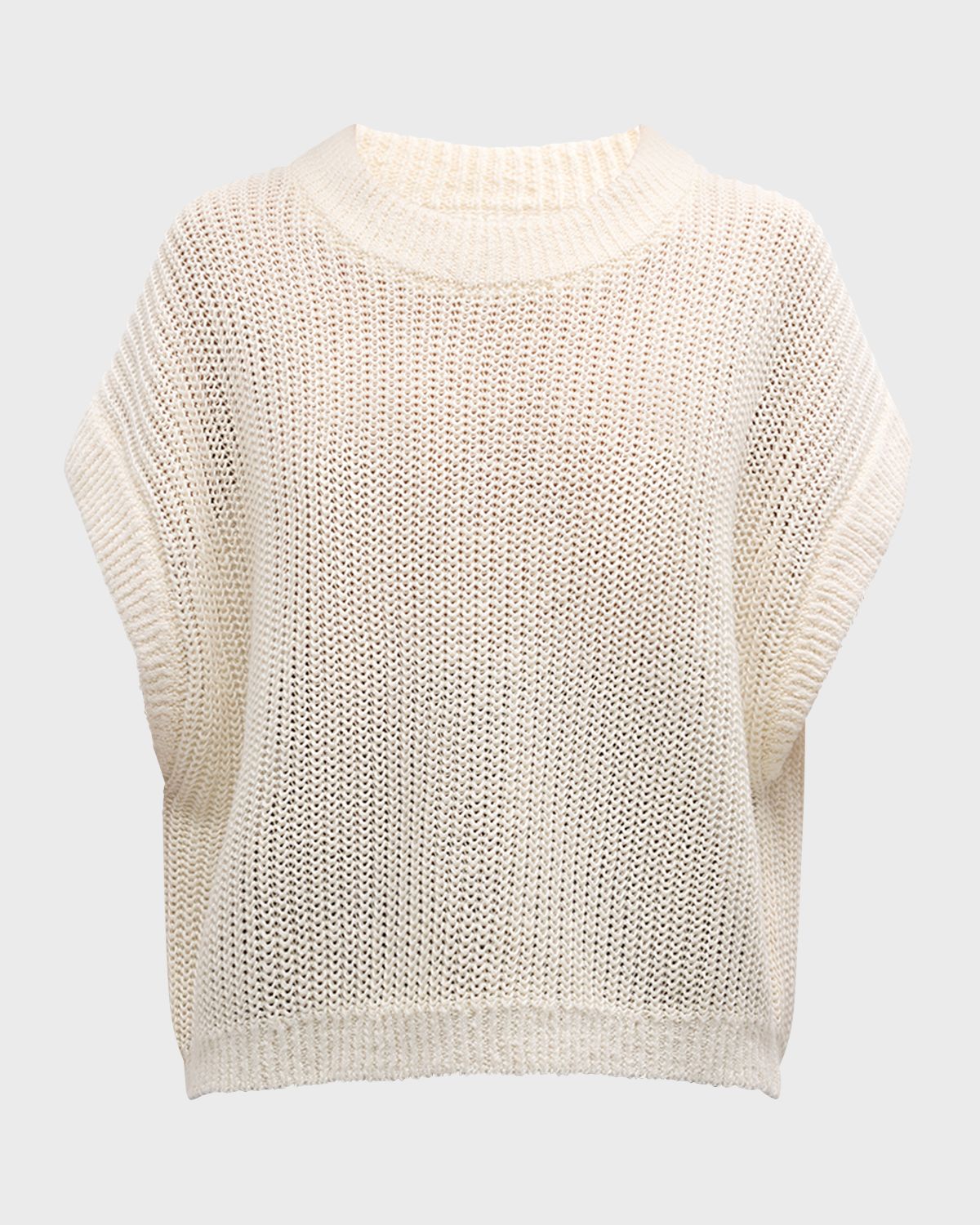 Apiece Apart Oliva Dolman-Sleeve Knit Linen Vest