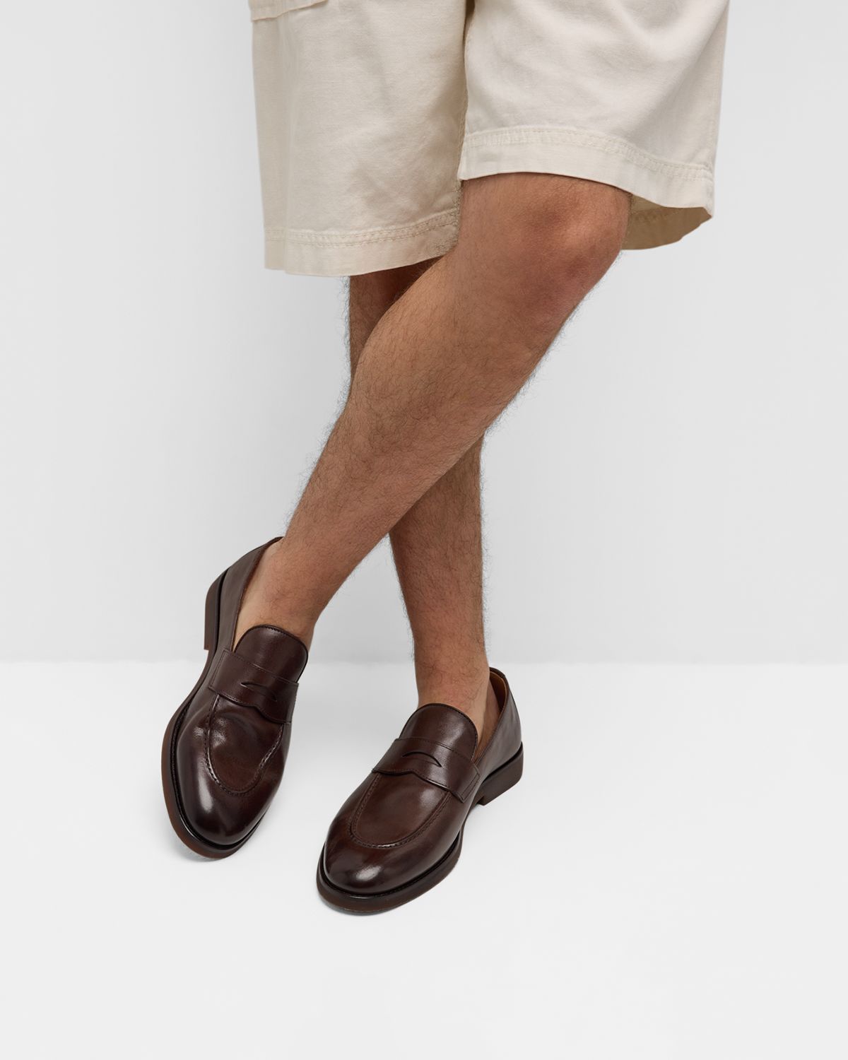 Brunello Cucinelli Men 's Leather Penny Loafers