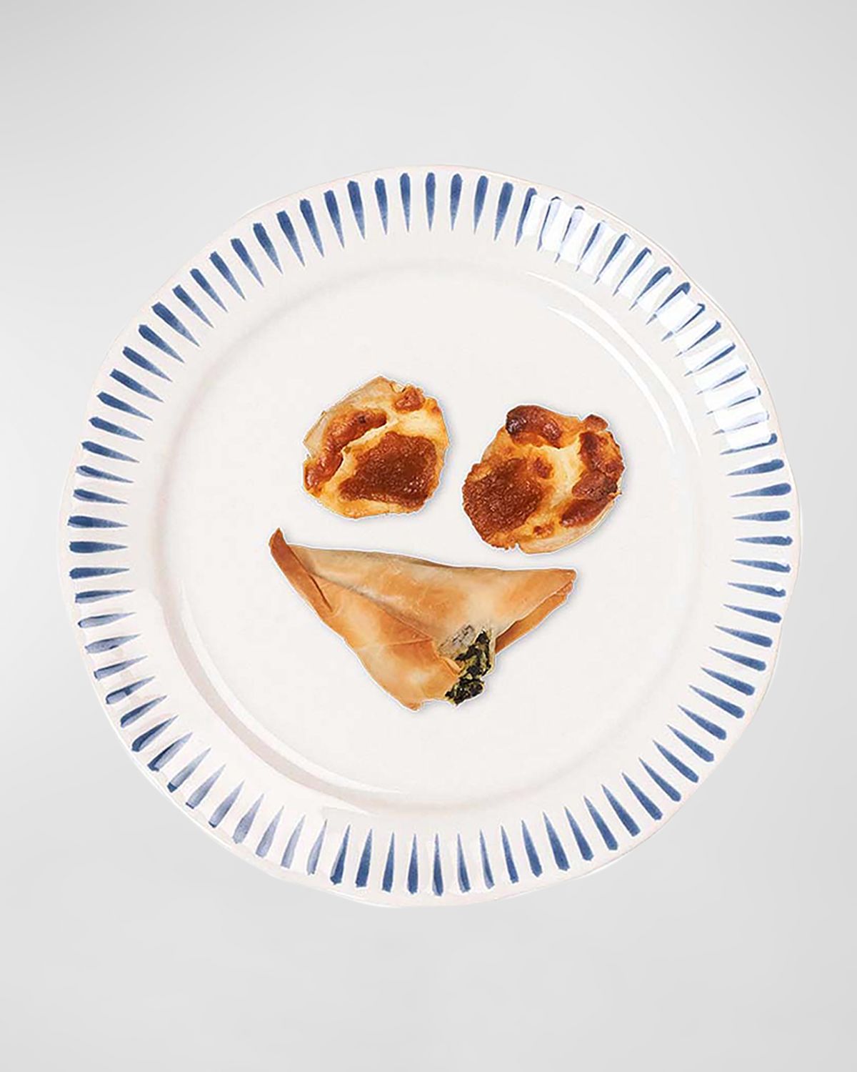 Juliska Sitio Stripe Delft Blue Side Cocktail Plate
