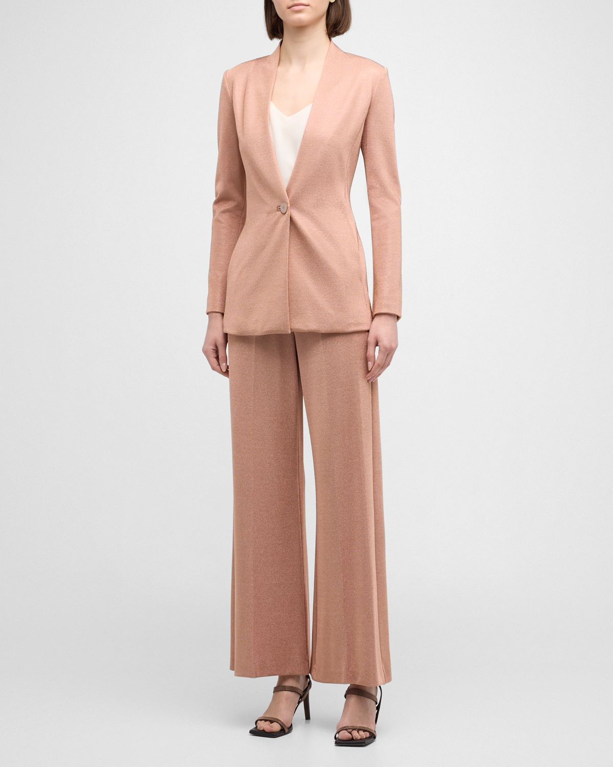 Giorgio Armani Lurex Bonded Jersey Trousers