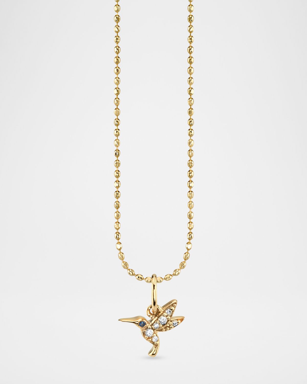 Sydney Evan Tiny Hummingbird Charm Necklace