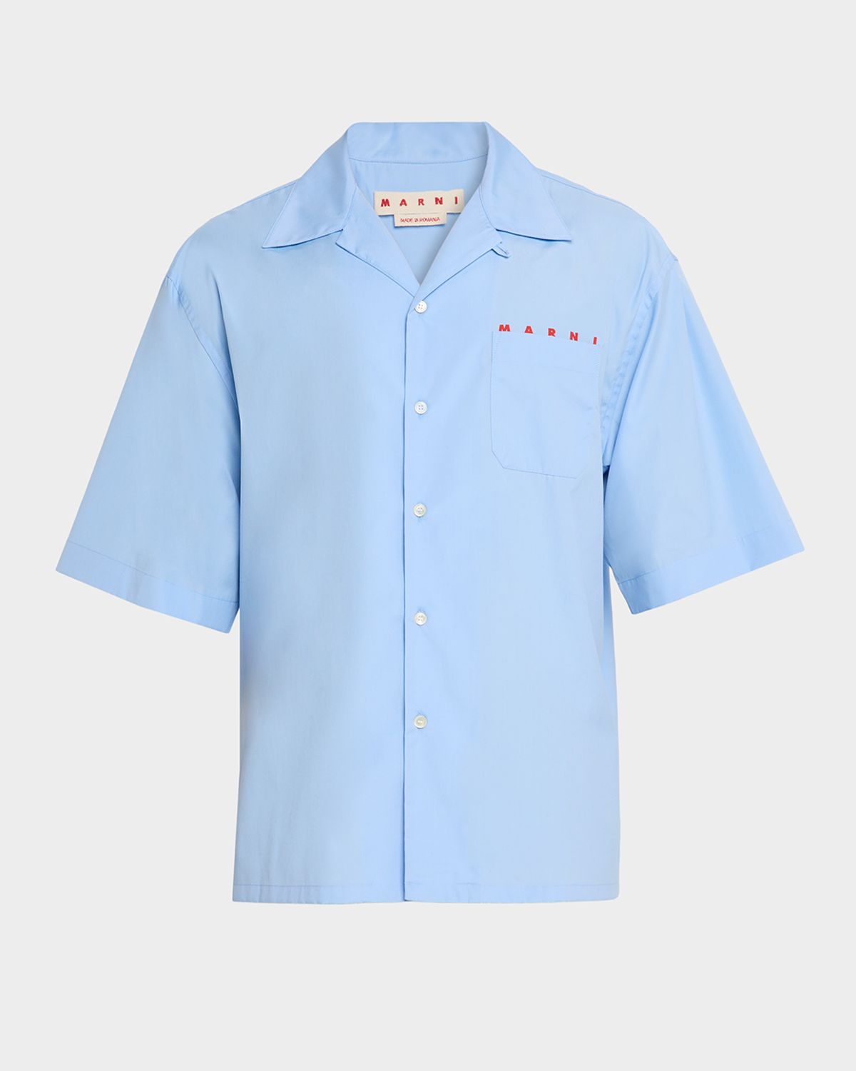 Marni Men 's Poplin Camp Shirt