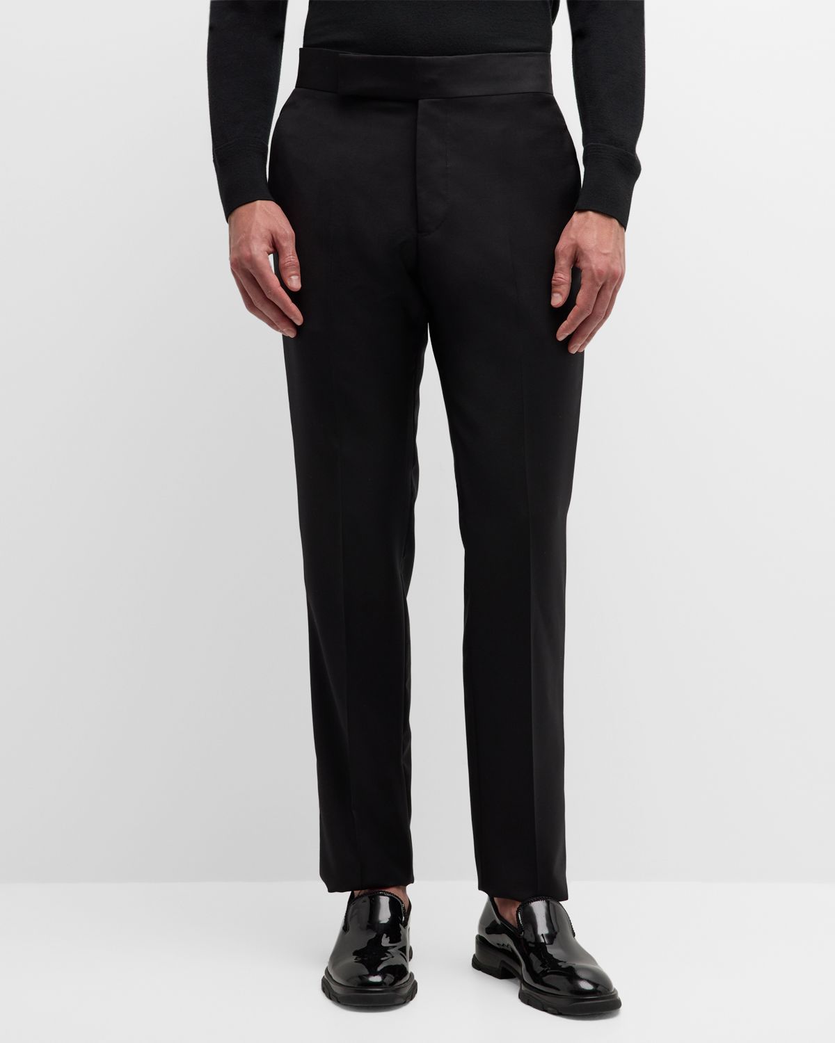 Emporio Armani Men 's Wool Tuxedo Trousers