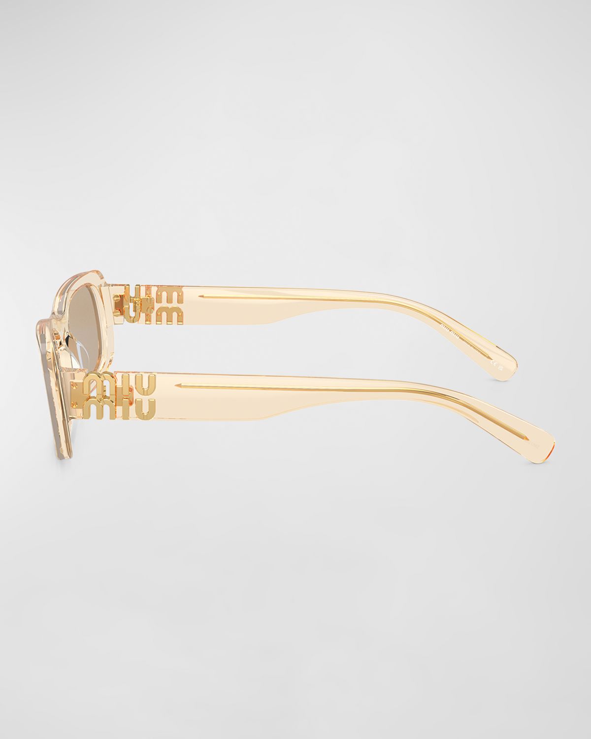 Miu Miu Logo Acetate Rectangular Sunglasses