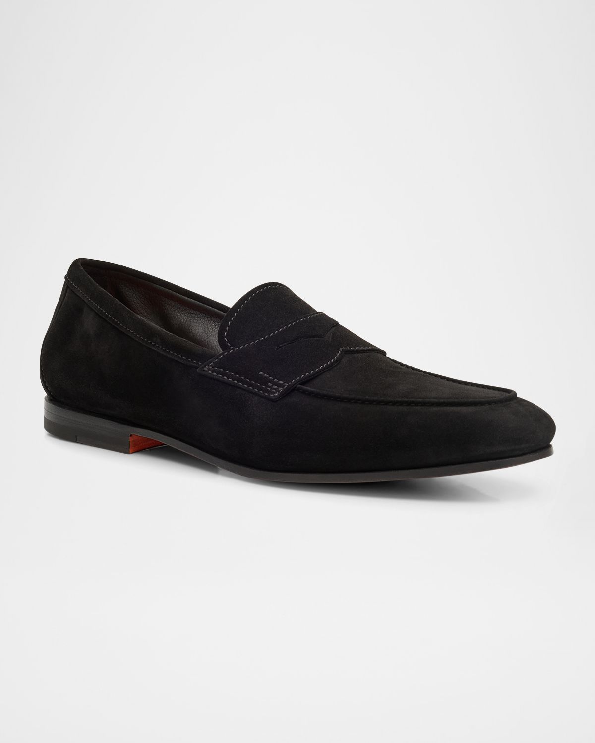 Santoni Men 's Carlos Suede Penny Loafers