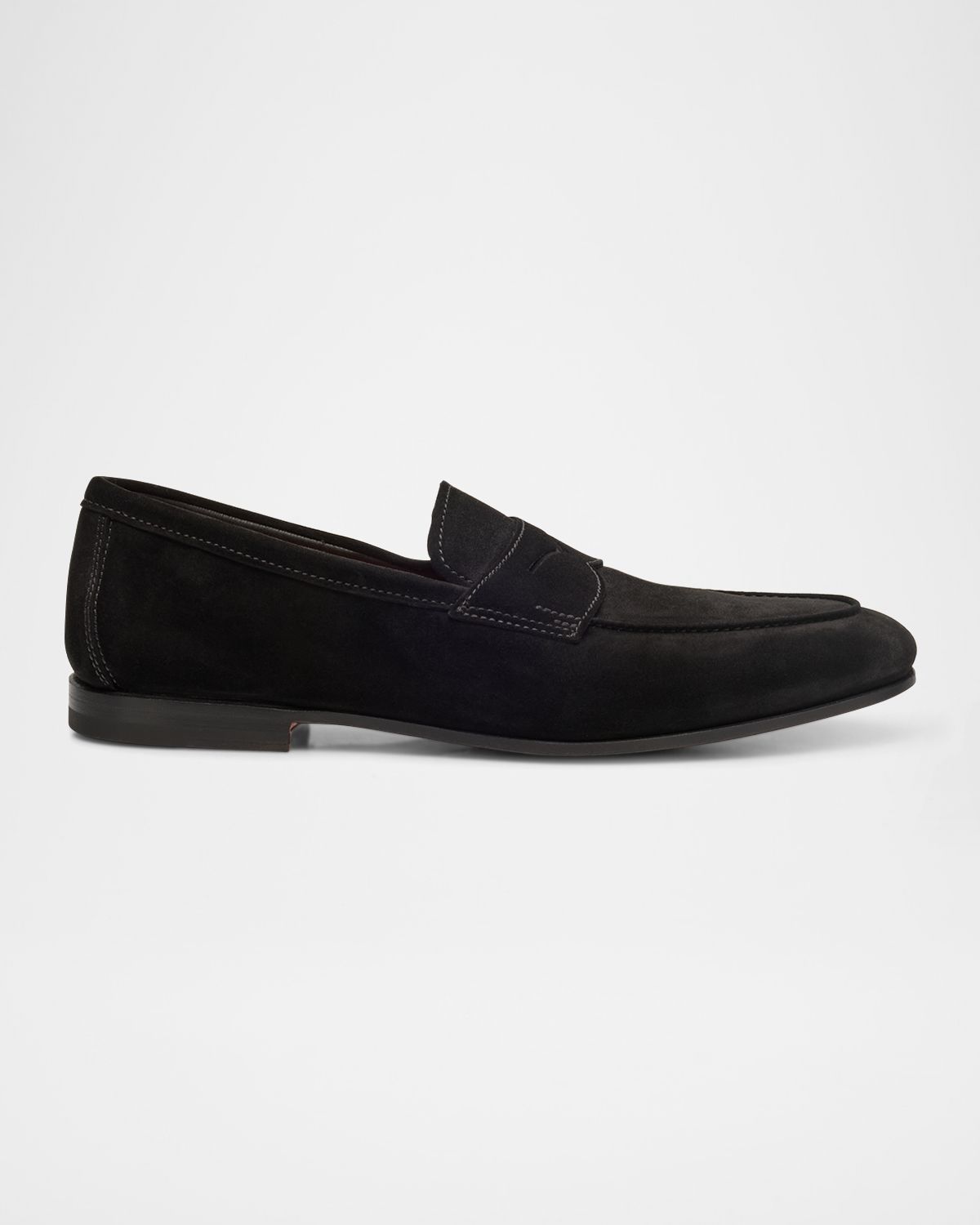 Santoni Men 's Carlos Suede Penny Loafers