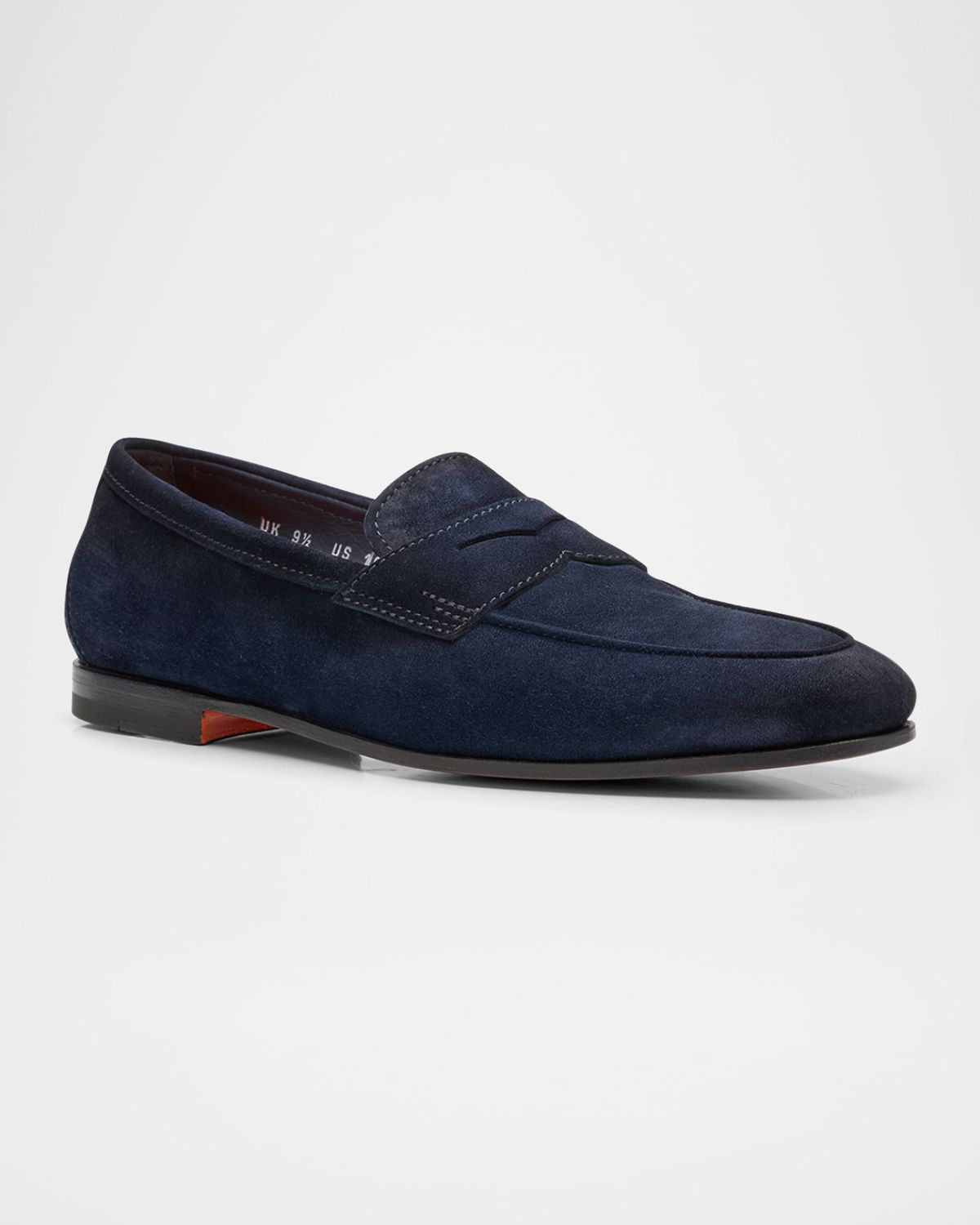 Santoni Men 's Carlos Suede Penny Loafers