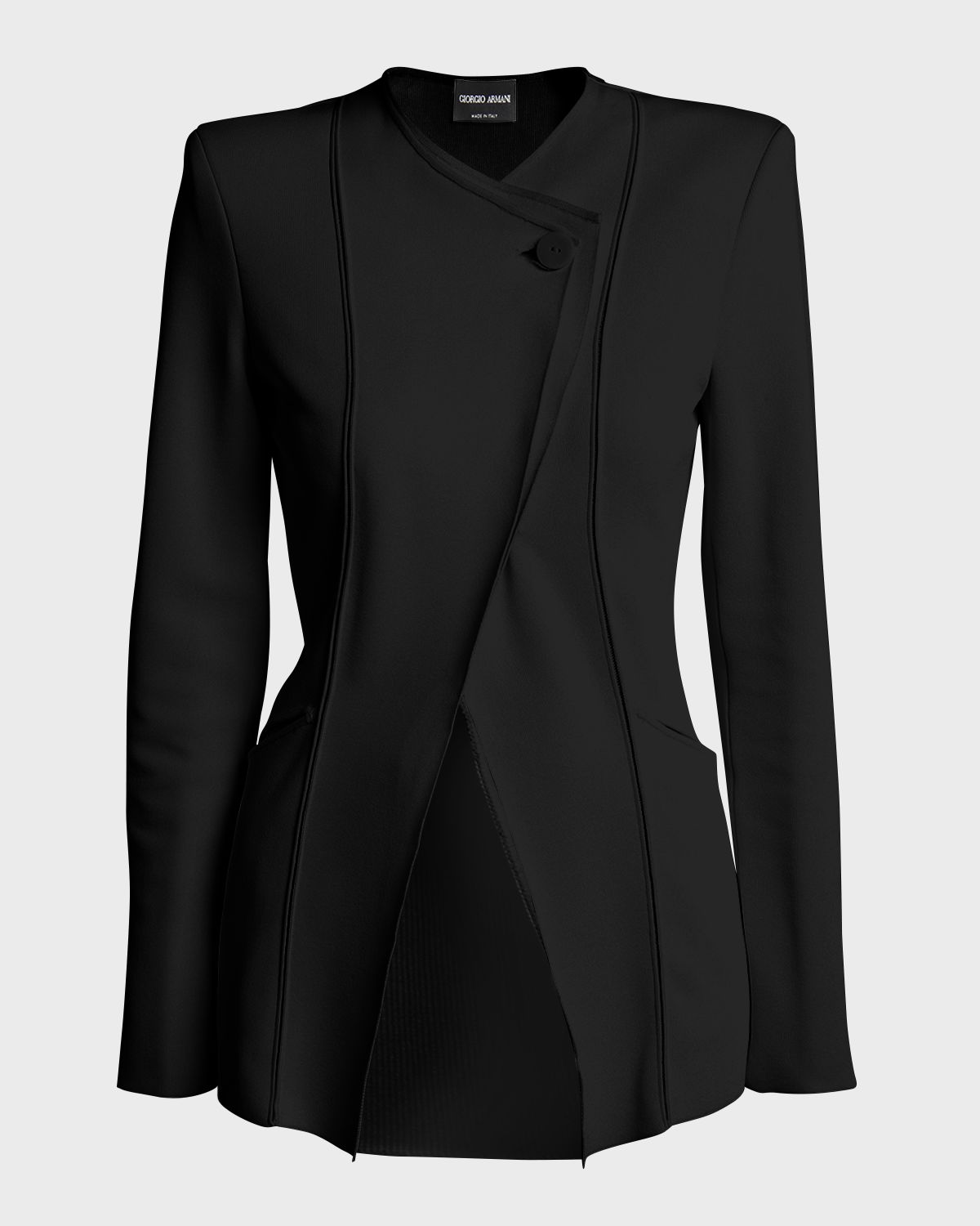 Giorgio Armani Stretch Viscose Asymmetrical Knit Jacket | Thumbnail 7