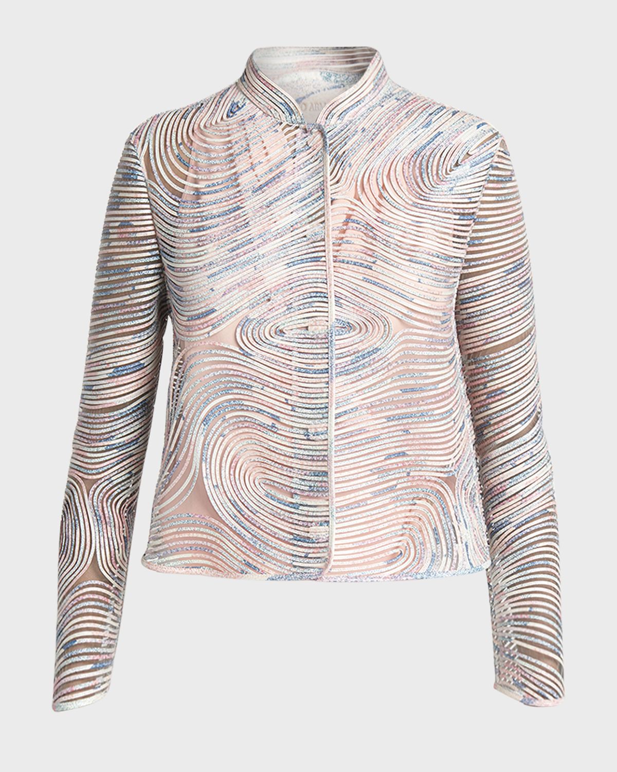 Giorgio Armani Soutache Leather Short Jacket