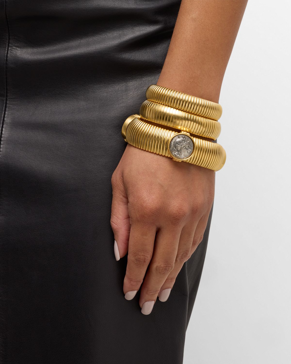 Ben-Amun Cobra Coin Bracelets, Set of 3