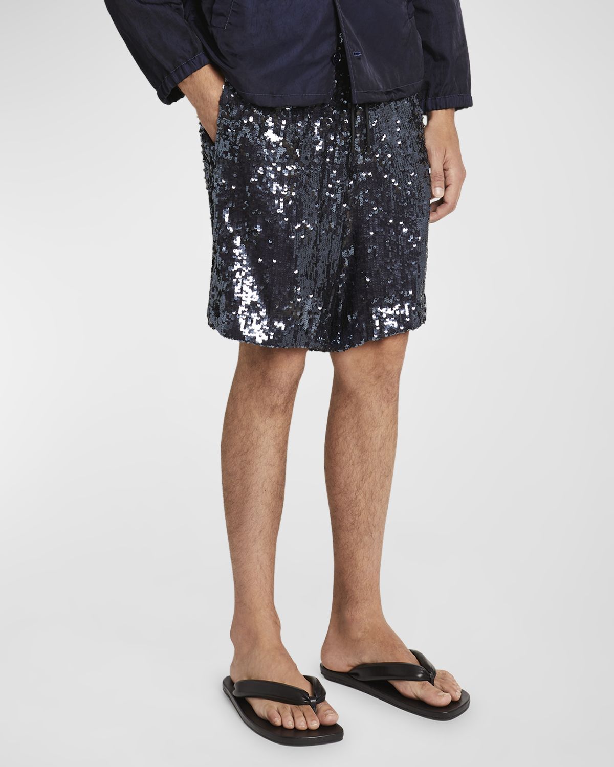 Dries Van Noten Men 's Piperi Sequin Shorts