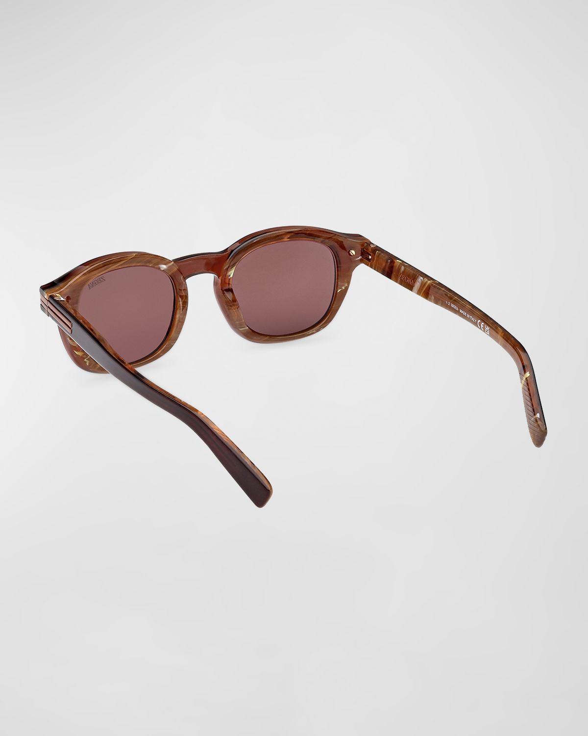 ZEGNA Men 's AURORA Acetate Round Sunglasses | Thumbnail 5 ZEGNA Men 's AURORA Acetate Round Sunglasses | Thumbnail 5