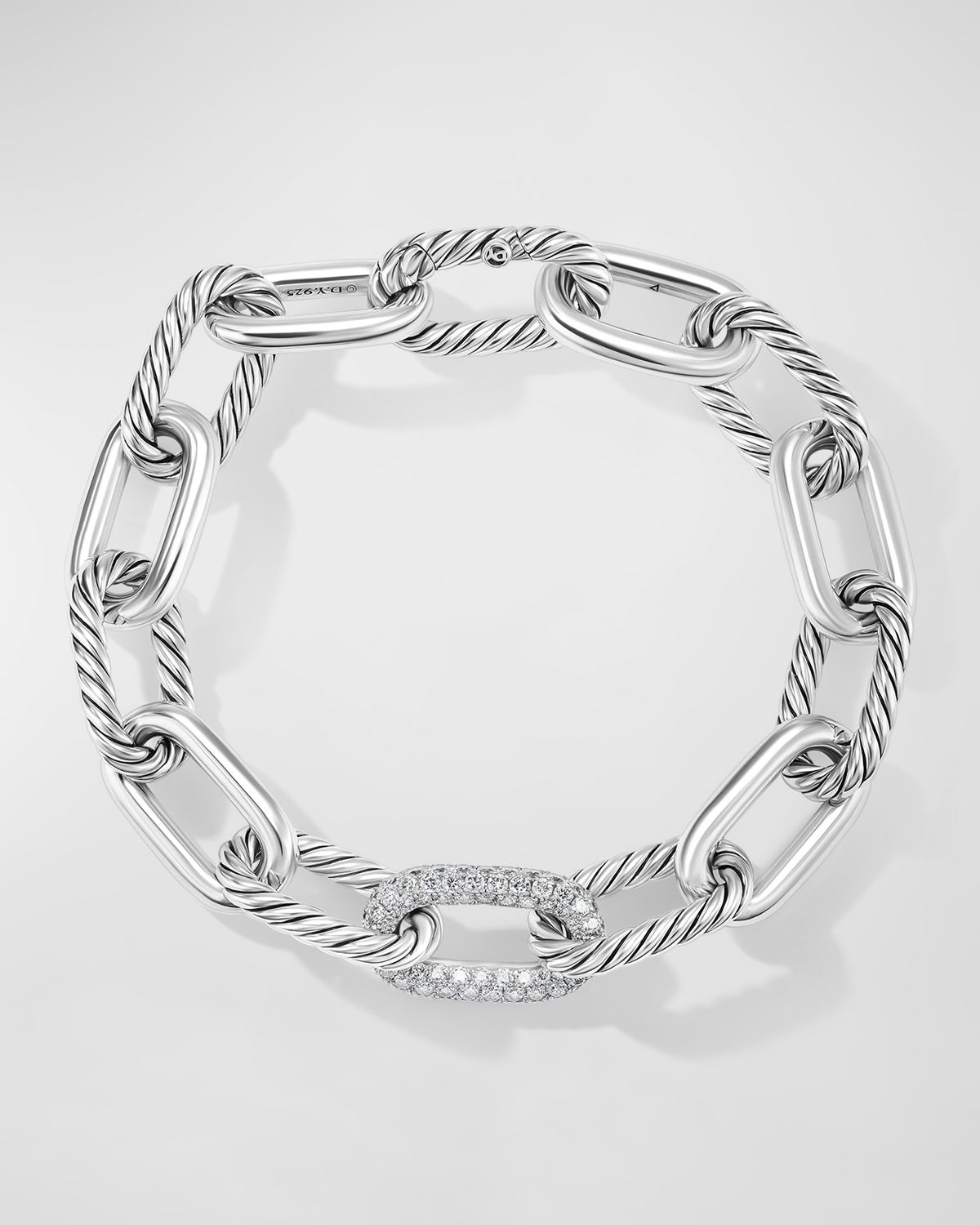David Yurman Madison Toggle Bracelet with Diamonds in Silver, 11mm