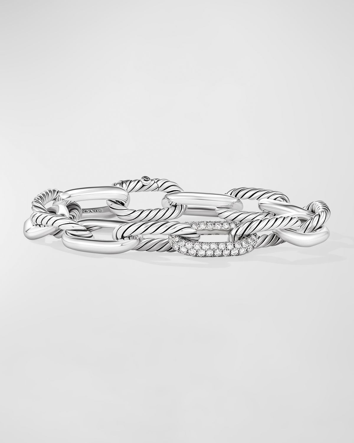 David Yurman Madison Toggle Bracelet with Diamonds in Silver, 11mm