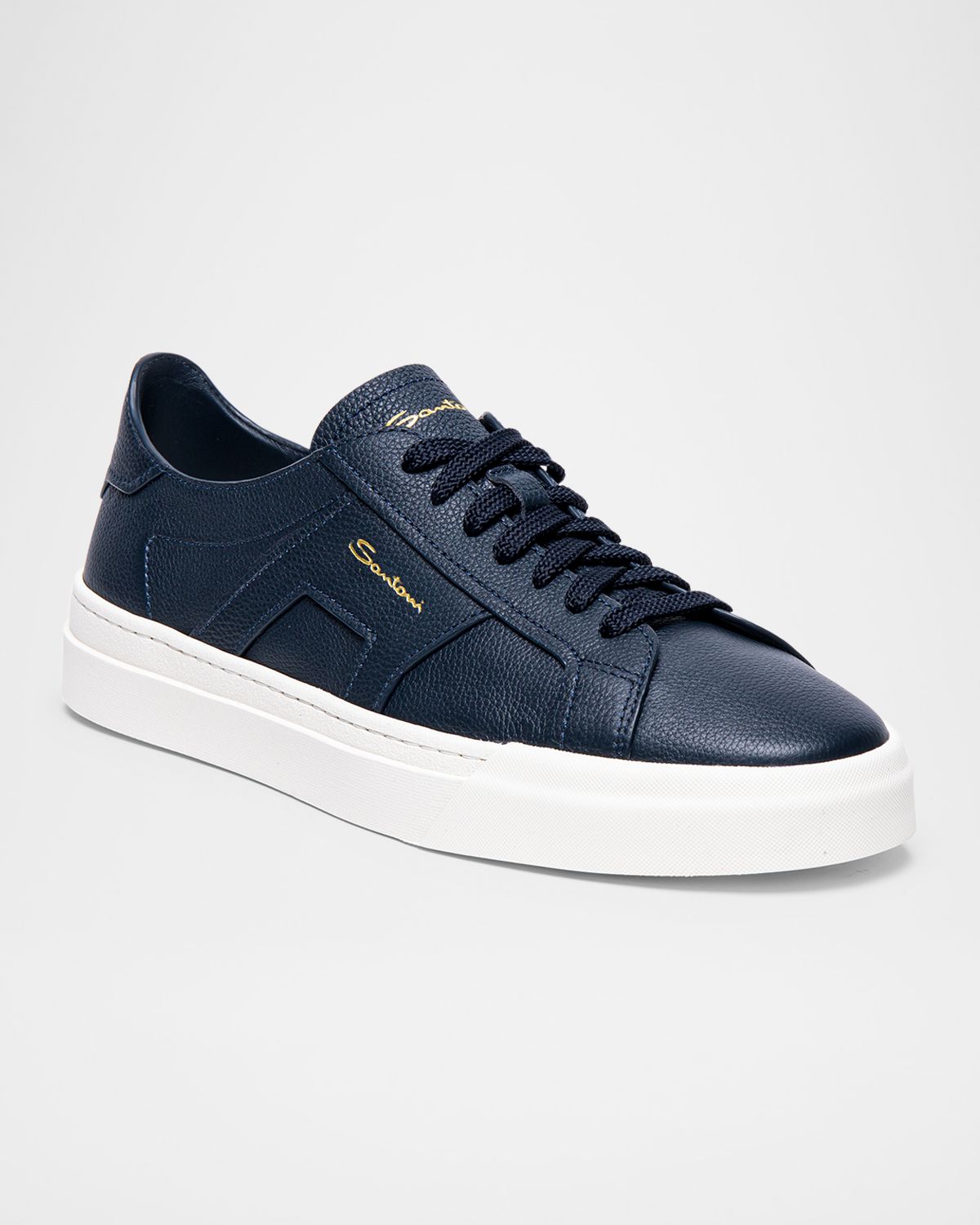 Santoni Men 's DBS Leather Low-Top Sneakers