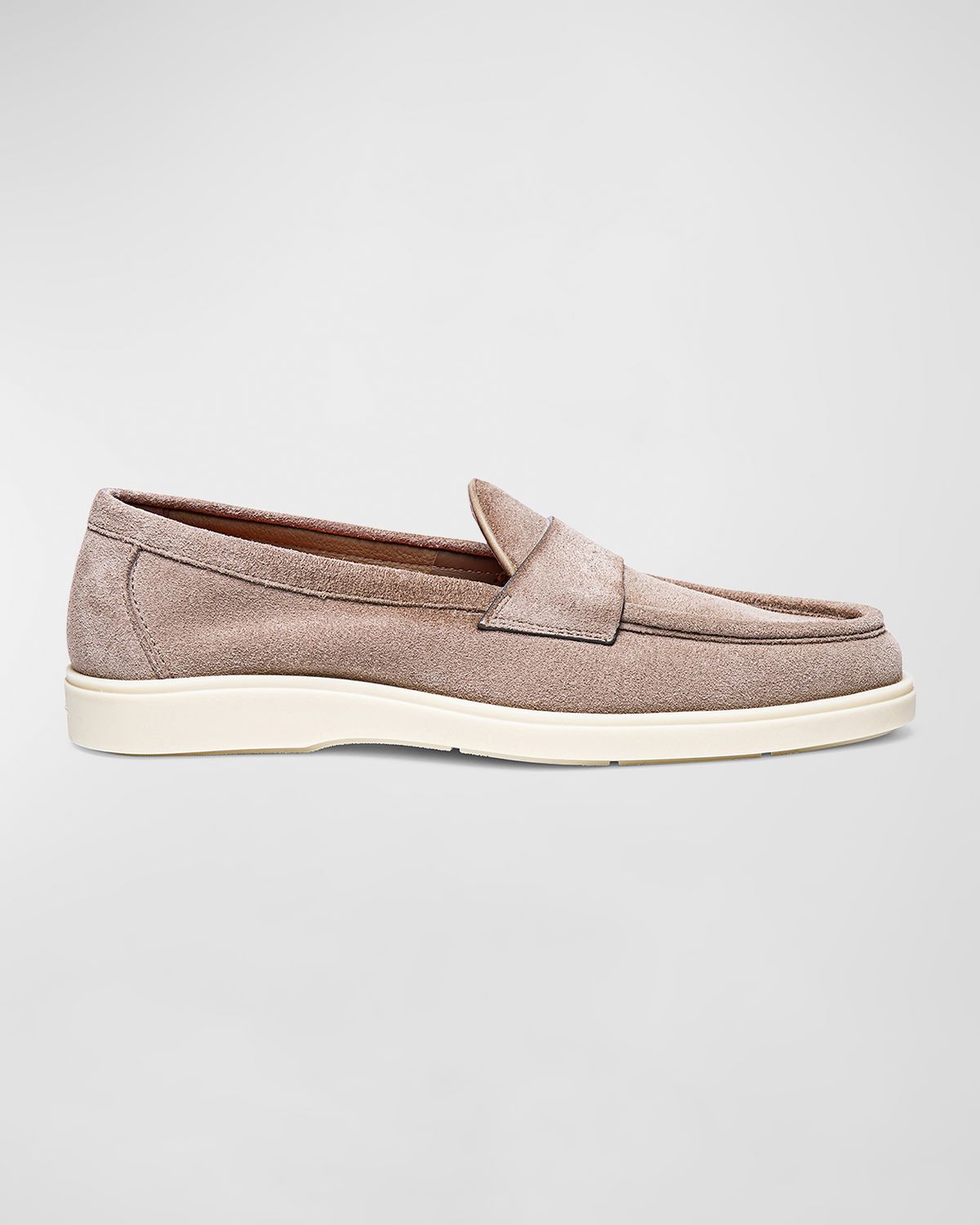 Santoni Men 's Detroit Suede Rubber-Sole Penny Loafers