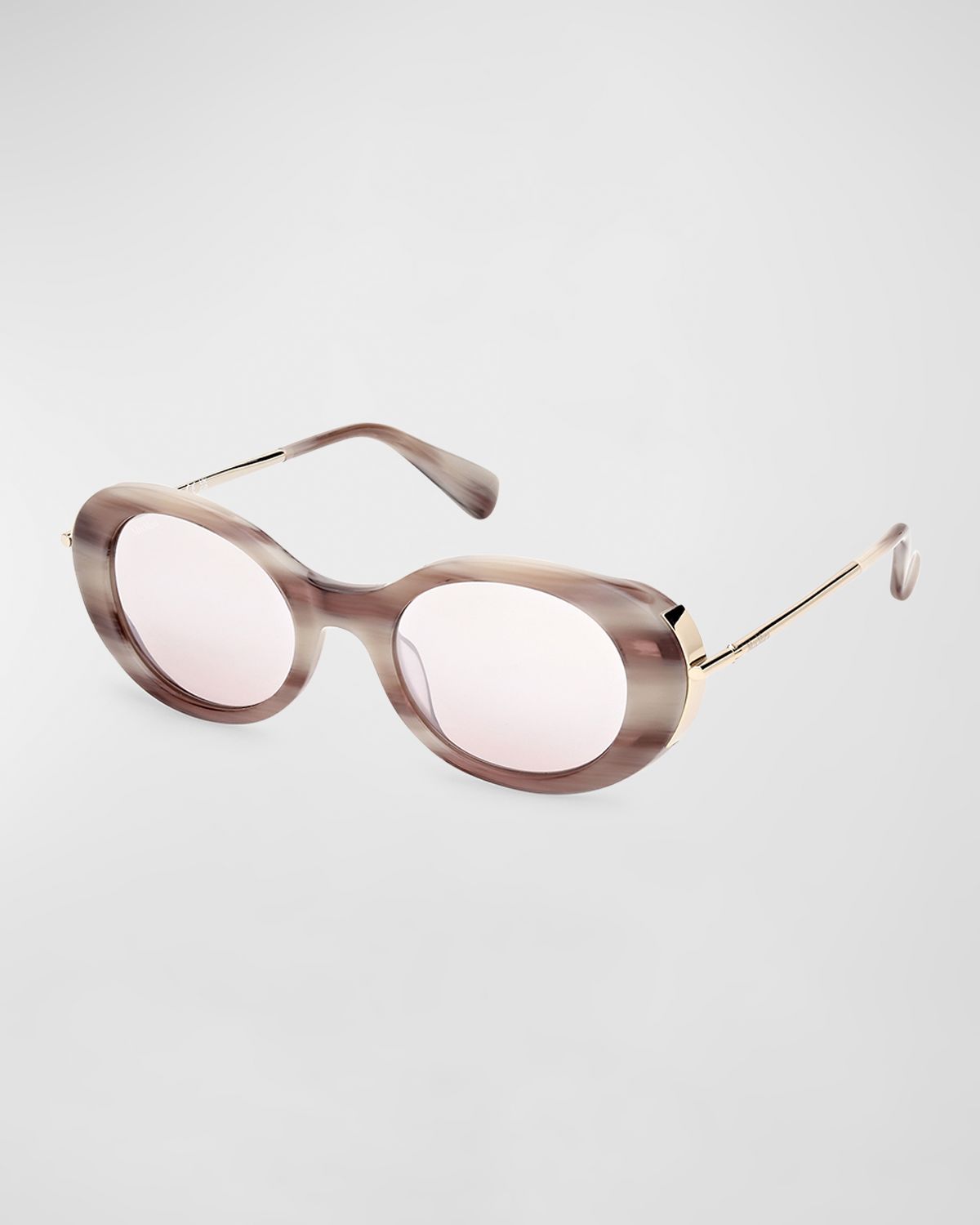 Max Mara Malibu10 Acetate & Metal Round Sunglasses