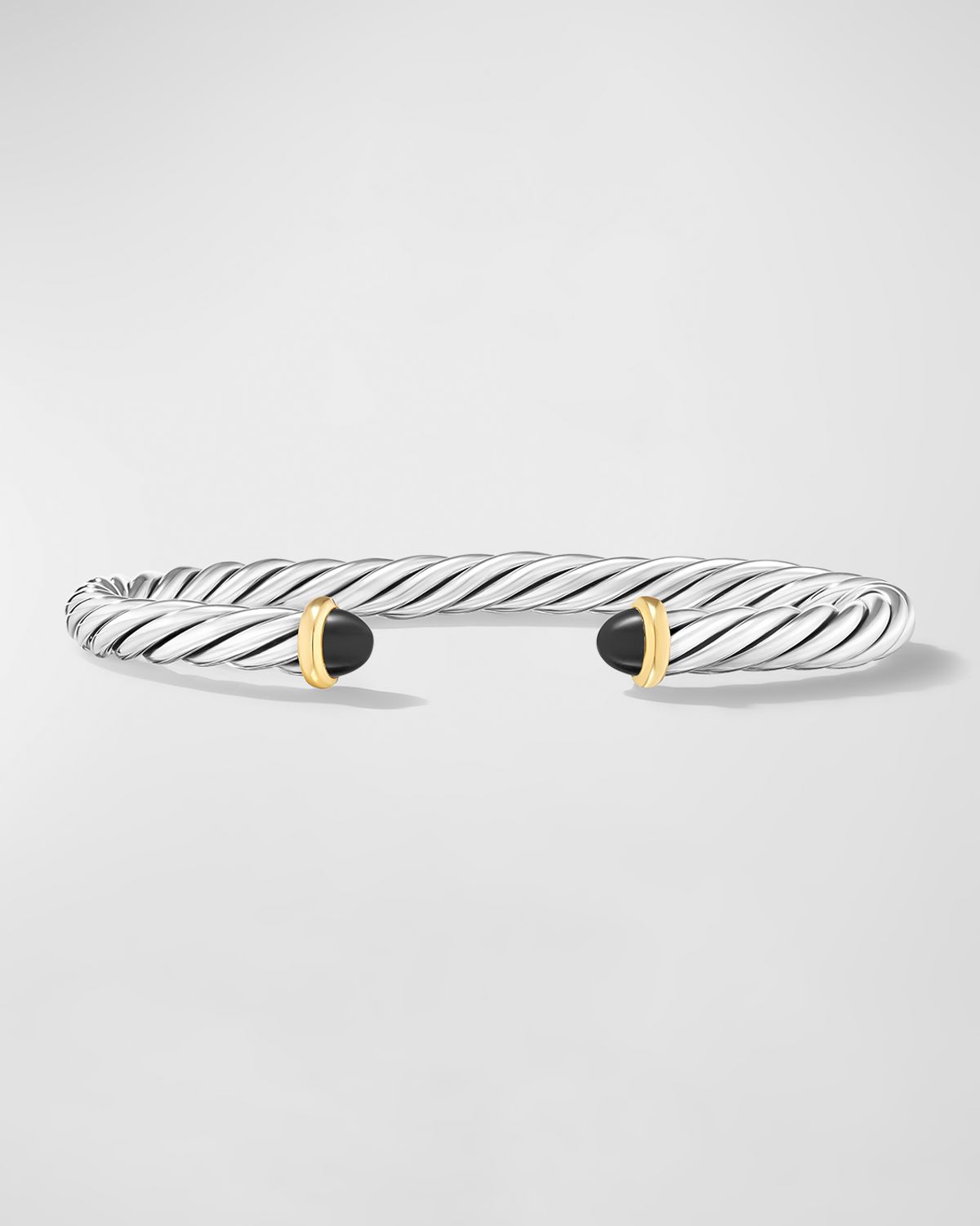 David Yurman Men 's Cable Flex Cuff Bracelet with Gemstone and 14K Gold in Silver