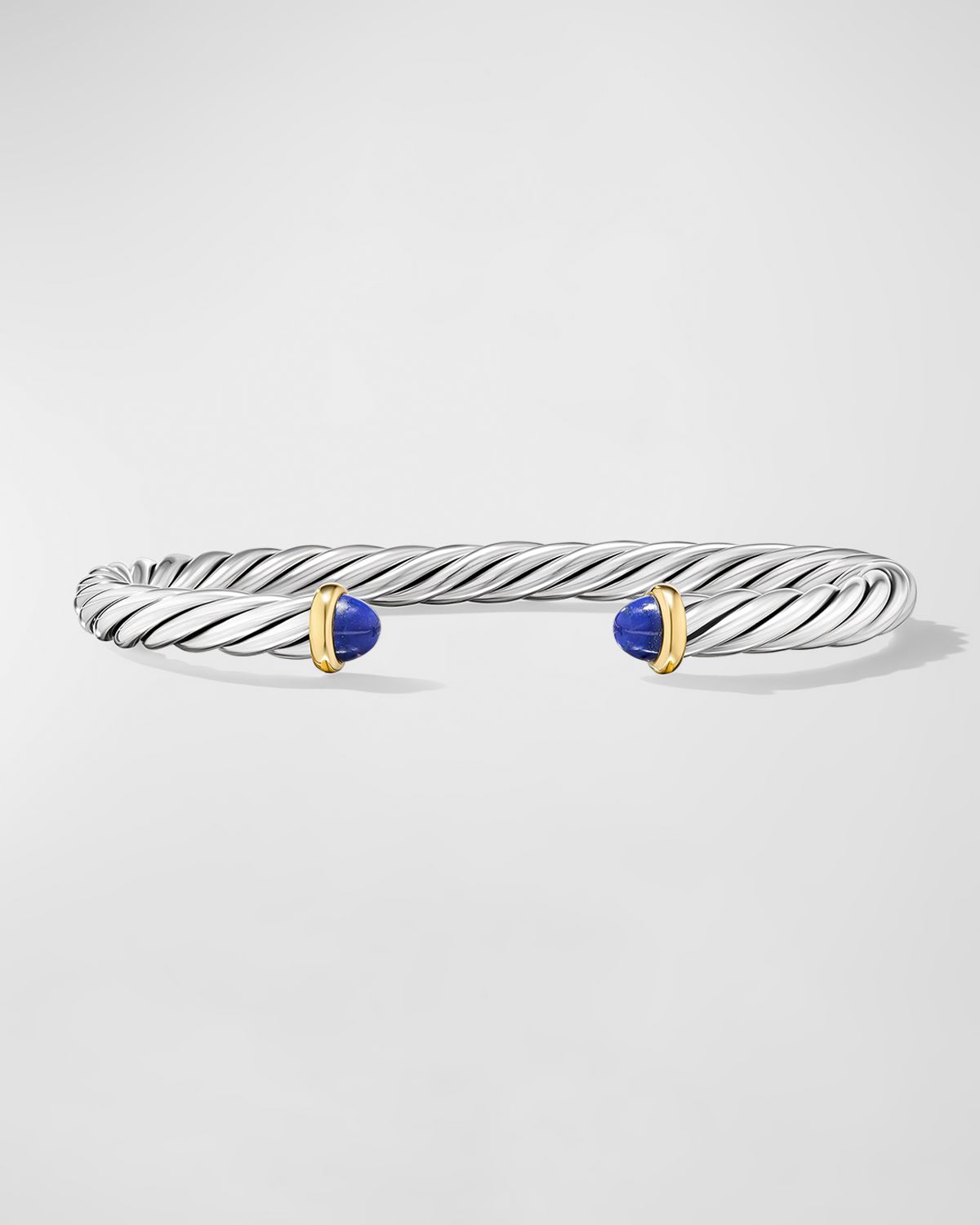 David Yurman Men 's Cable Flex Cuff Bracelet with Gemstone and 14K Gold in Silver