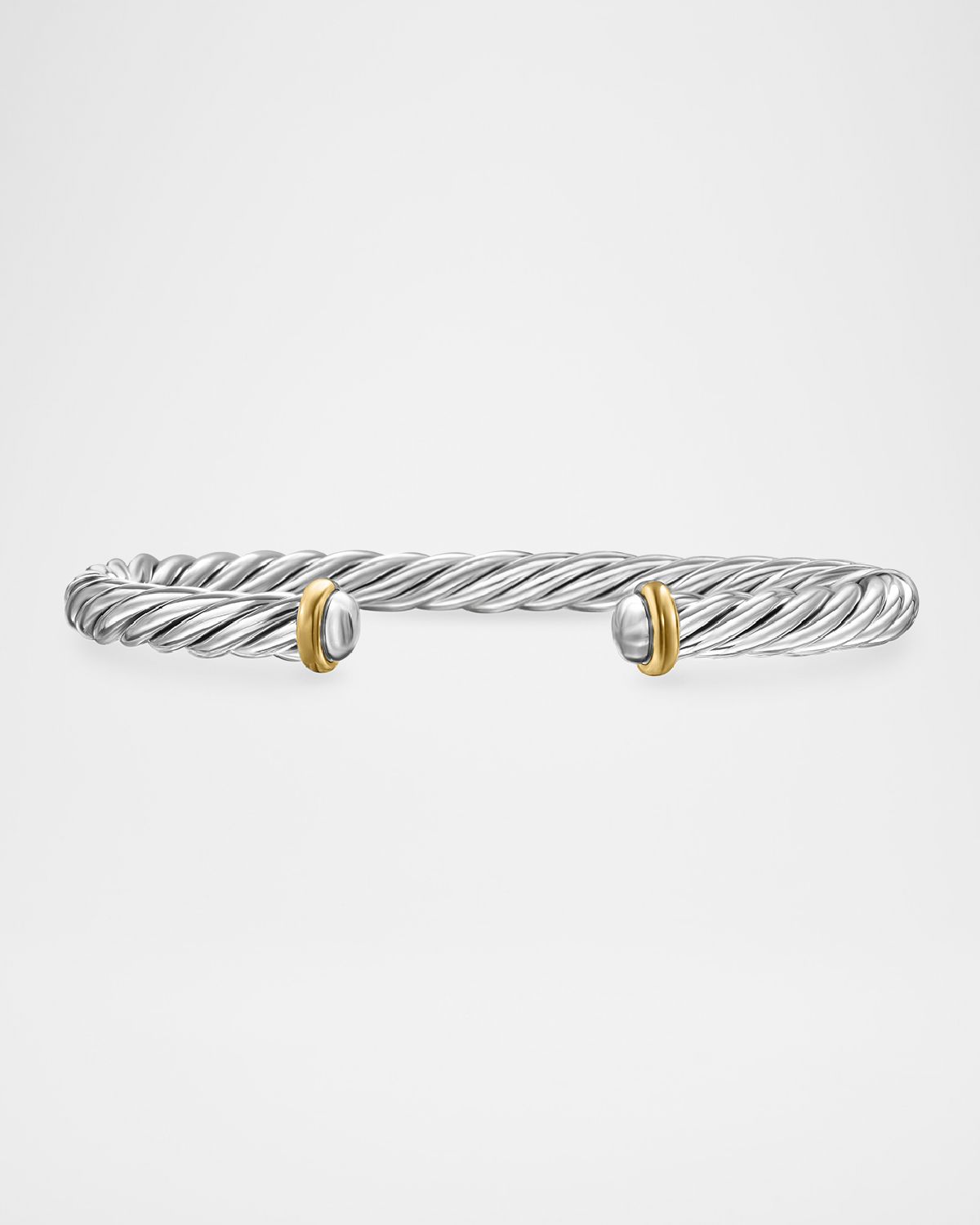 David Yurman Men 's Cable Flex Cuff Bracelet with Gemstone and 14K Gold in Silver