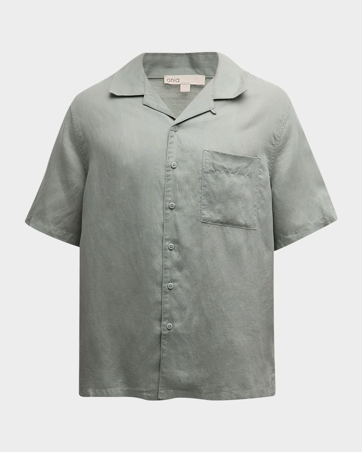 Onia Men 's Air Linen Convertible Collar Short-Sleeve Shirt | Thumbnail 8 Onia Men 's Air Linen Convertible Collar Short-Sleeve Shirt | Thumbnail 8